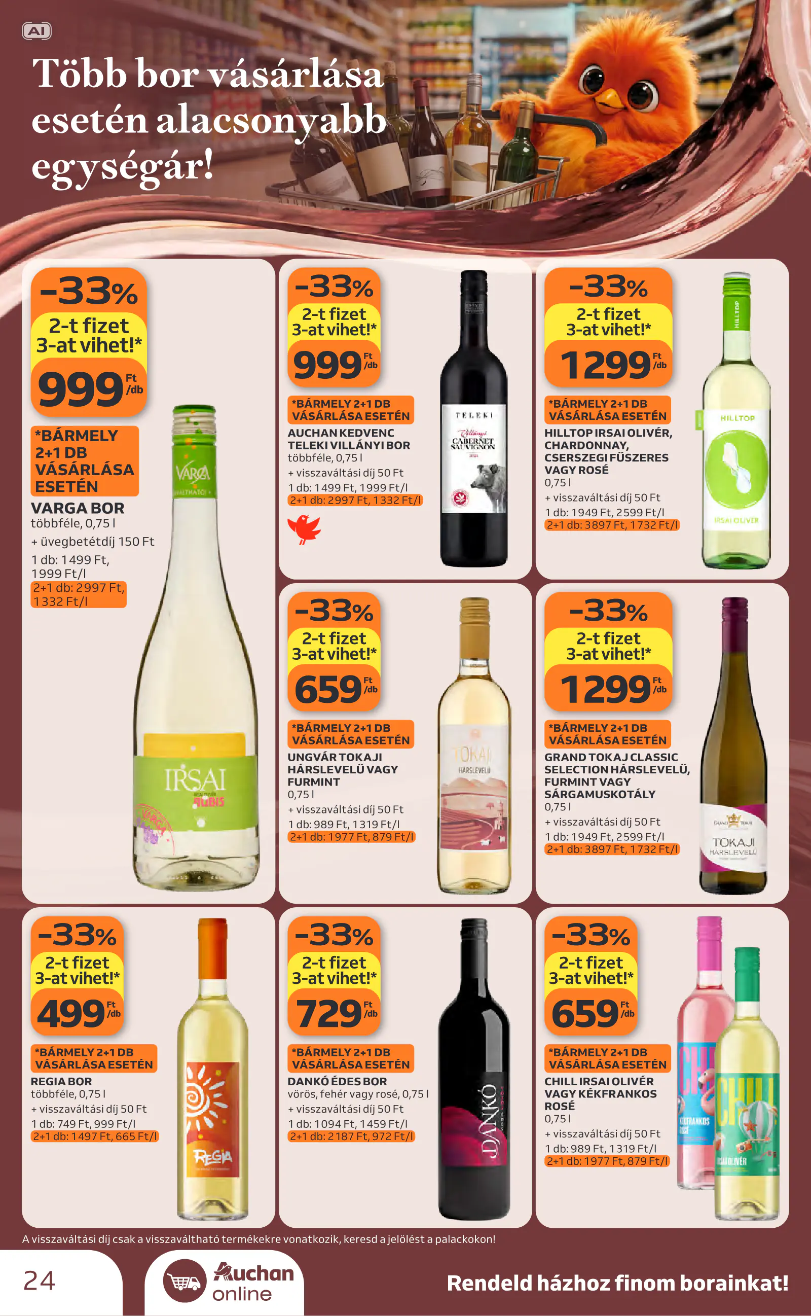 Auchan Bor ajánlataink, 24. oldal (okt. 1–21.)