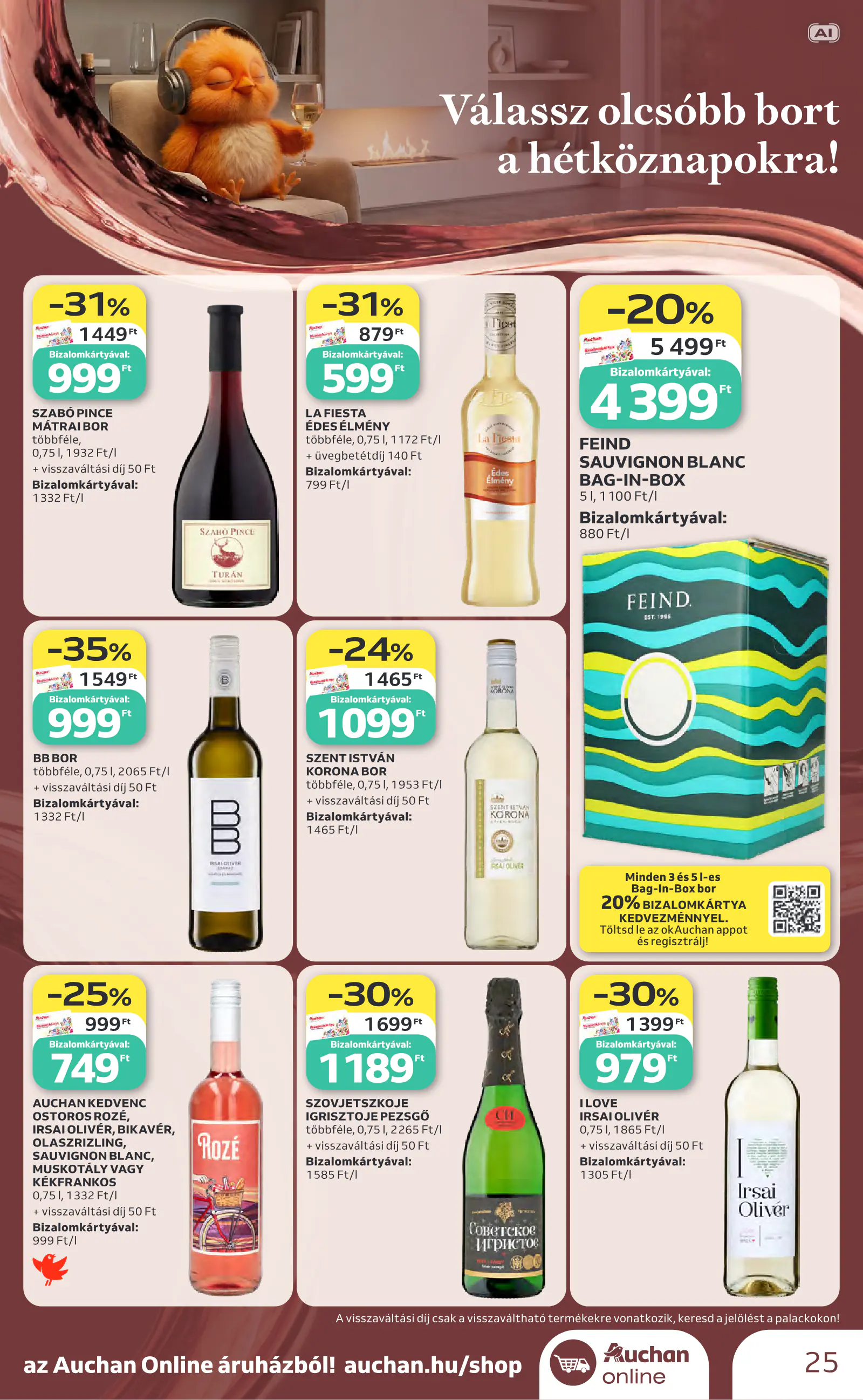 Auchan Bor ajánlataink, 25. oldal (okt. 1–21.)