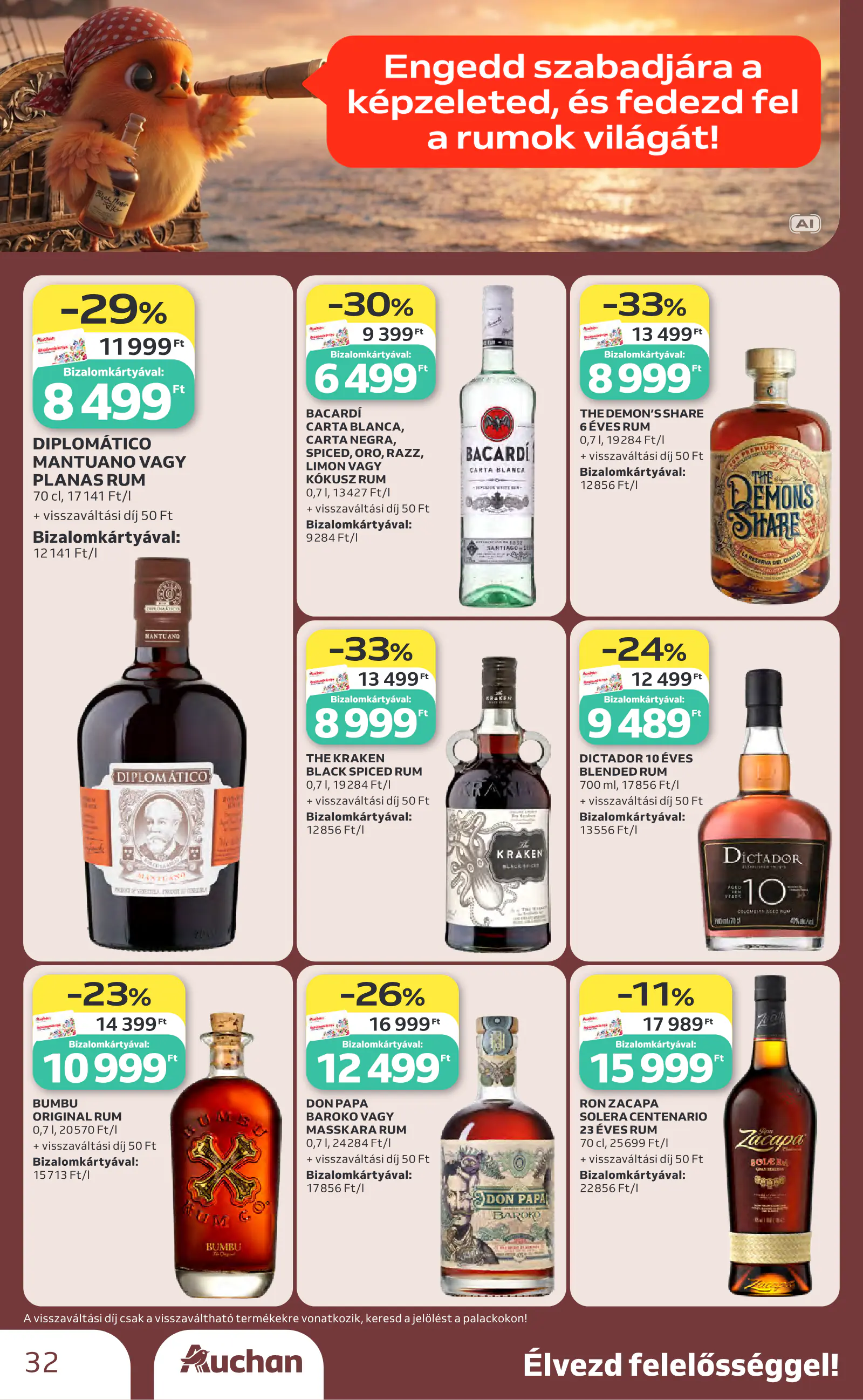 Auchan Bor ajánlataink, 32. oldal (okt. 1–21.)