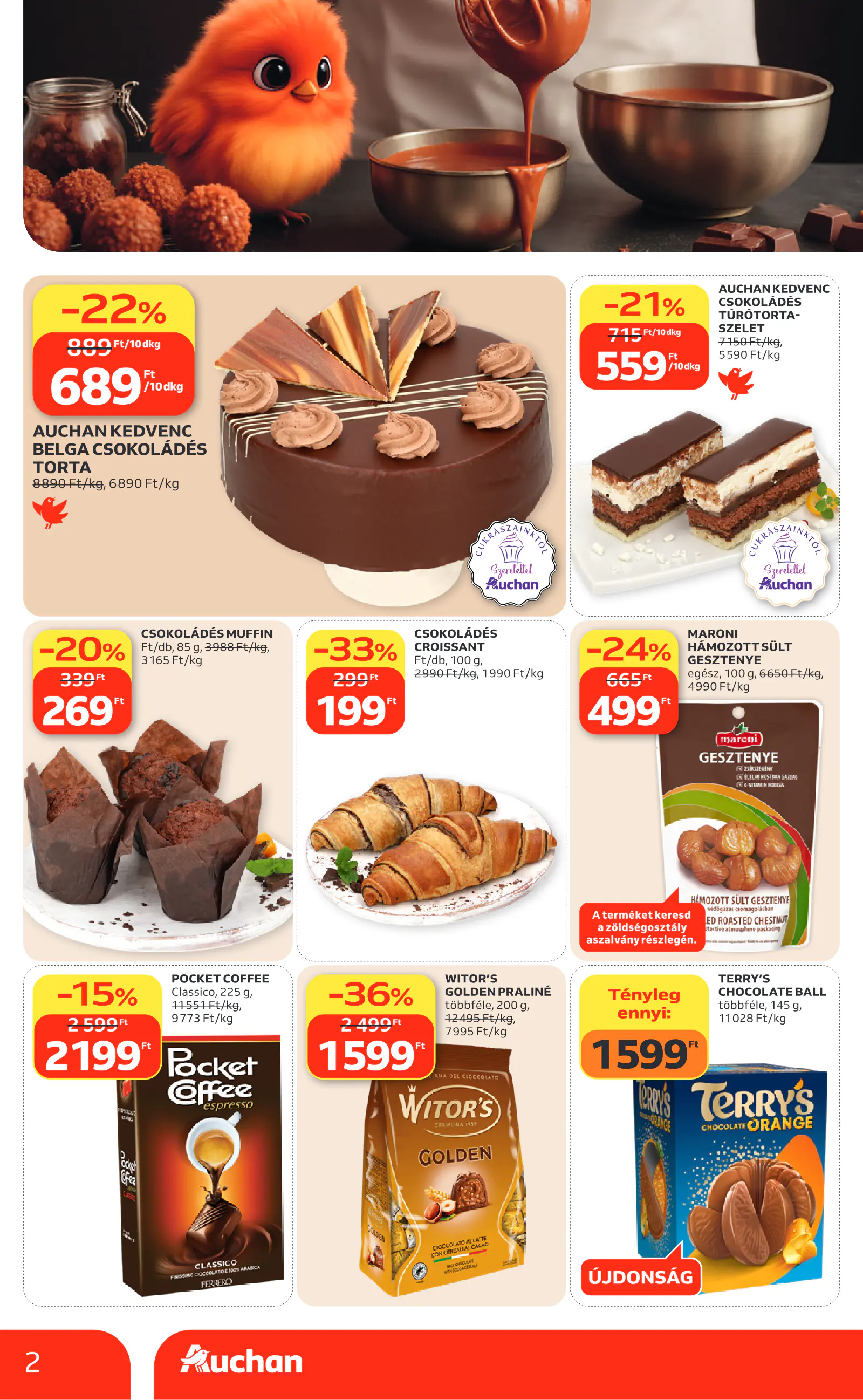 Auchan Csokoládé ajánlataink, 2. oldal (okt. 8–21.)