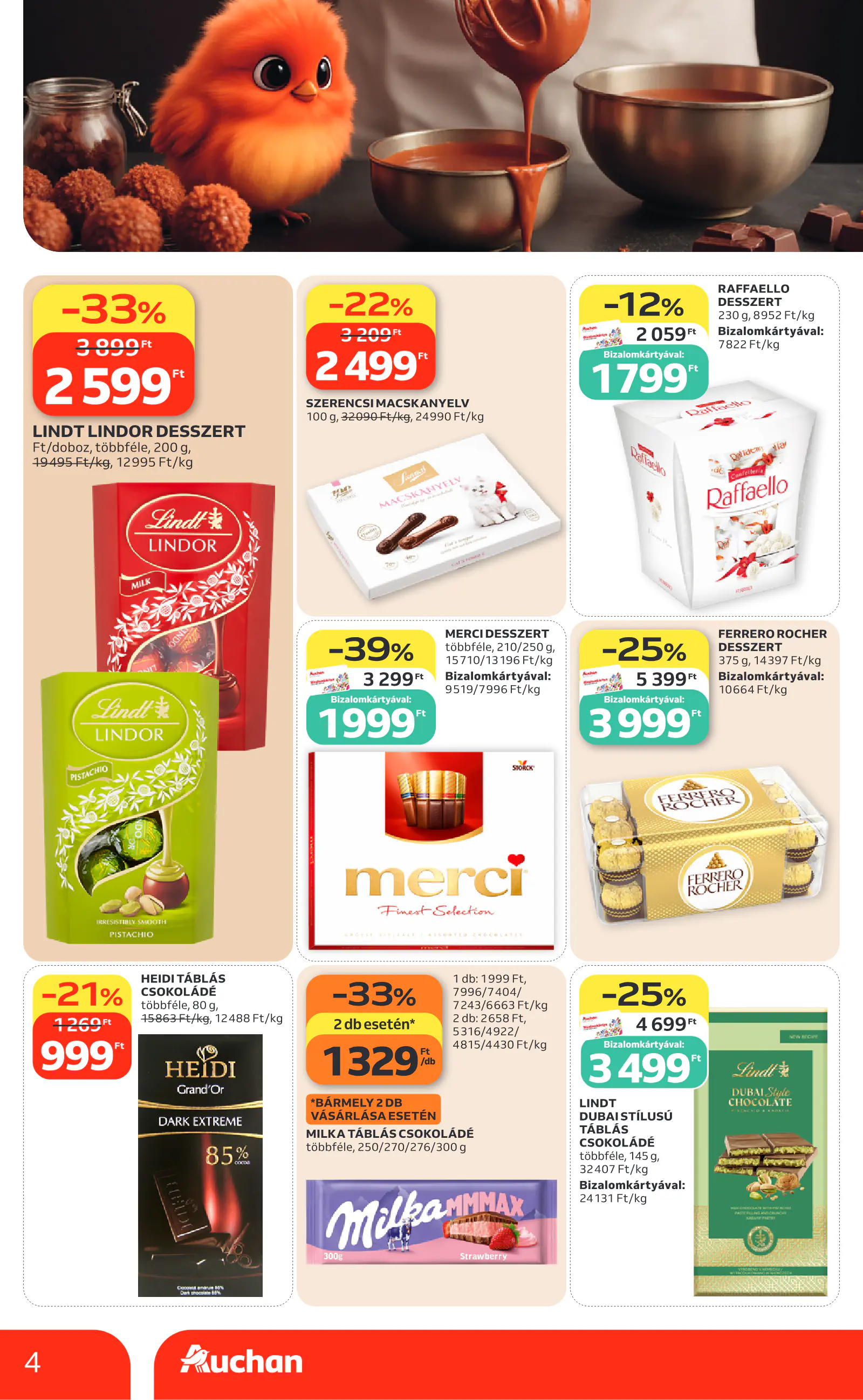 Auchan Csokoládé ajánlataink, 4. oldal (okt. 8–21.)