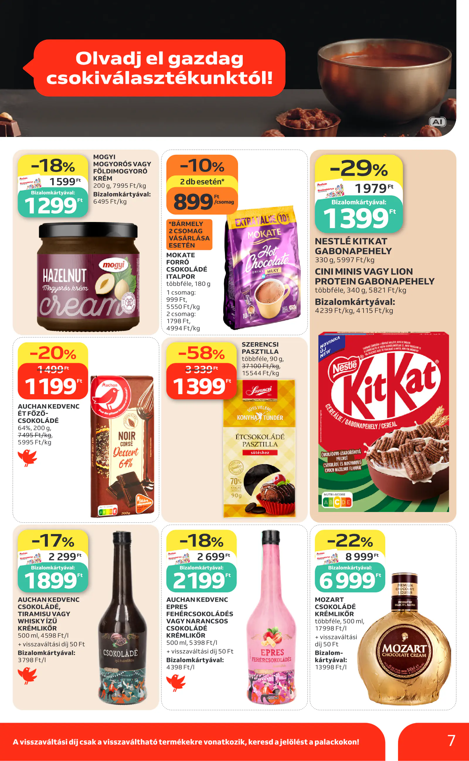 Auchan Csokoládé ajánlataink, 7. oldal (okt. 8–21.)