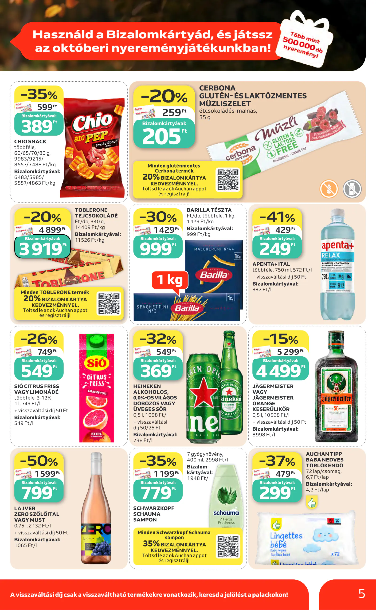 Auchan heti Hipermarket ajánlataink, 5. oldal (okt. 8–14.)