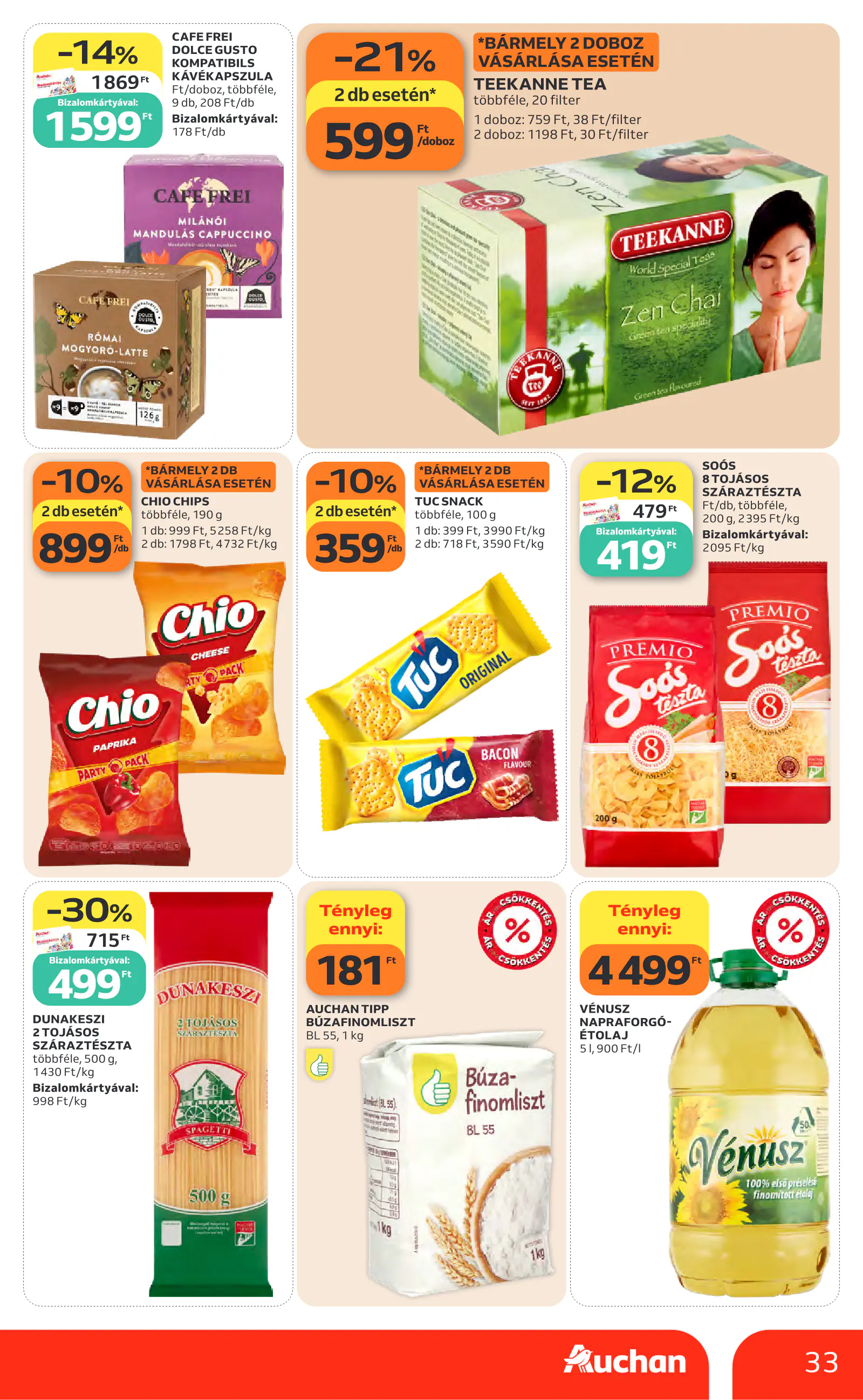 Auchan heti Hipermarket ajánlataink, 33. oldal (okt. 8–14.)