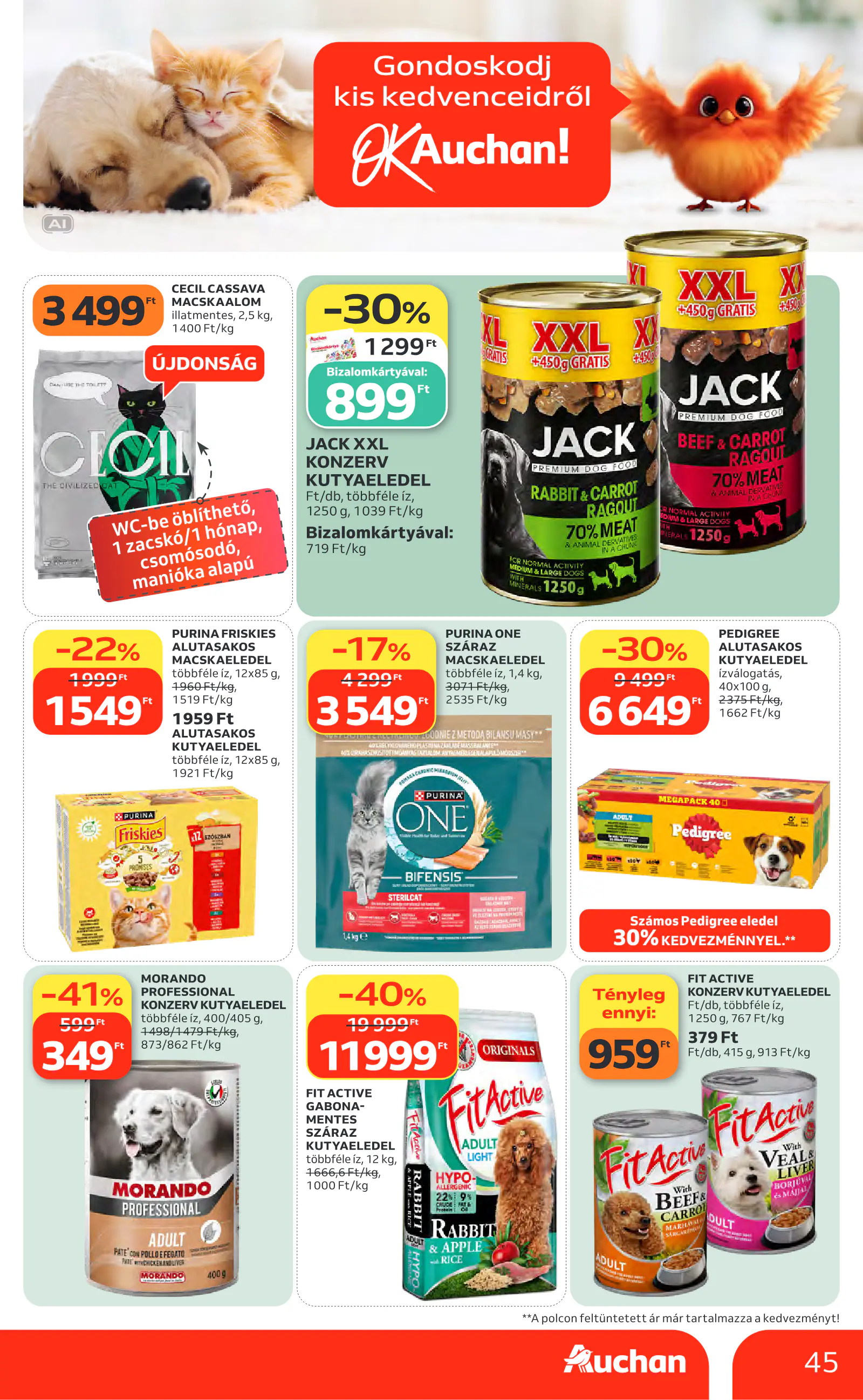 Auchan heti Hipermarket ajánlataink, 45. oldal (okt. 8–14.)