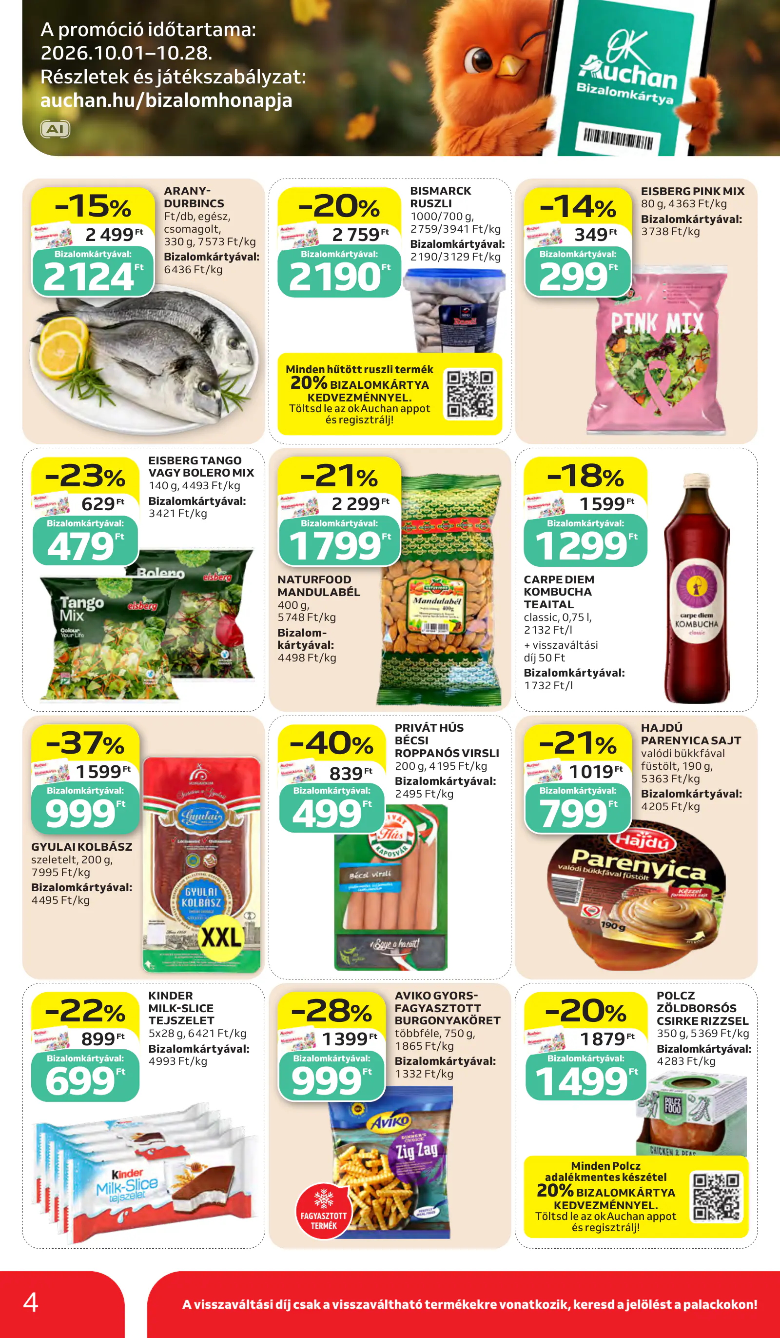 Auchan heti Hipermarket ajánlataink, 4. oldal (okt. 15–21.)