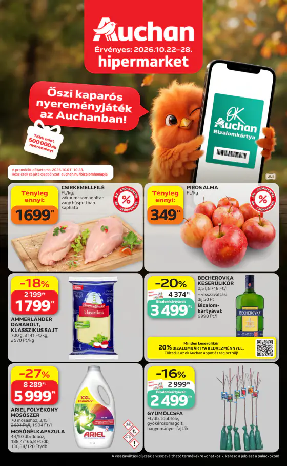 Auchan akciós újság, okt. 22–28.