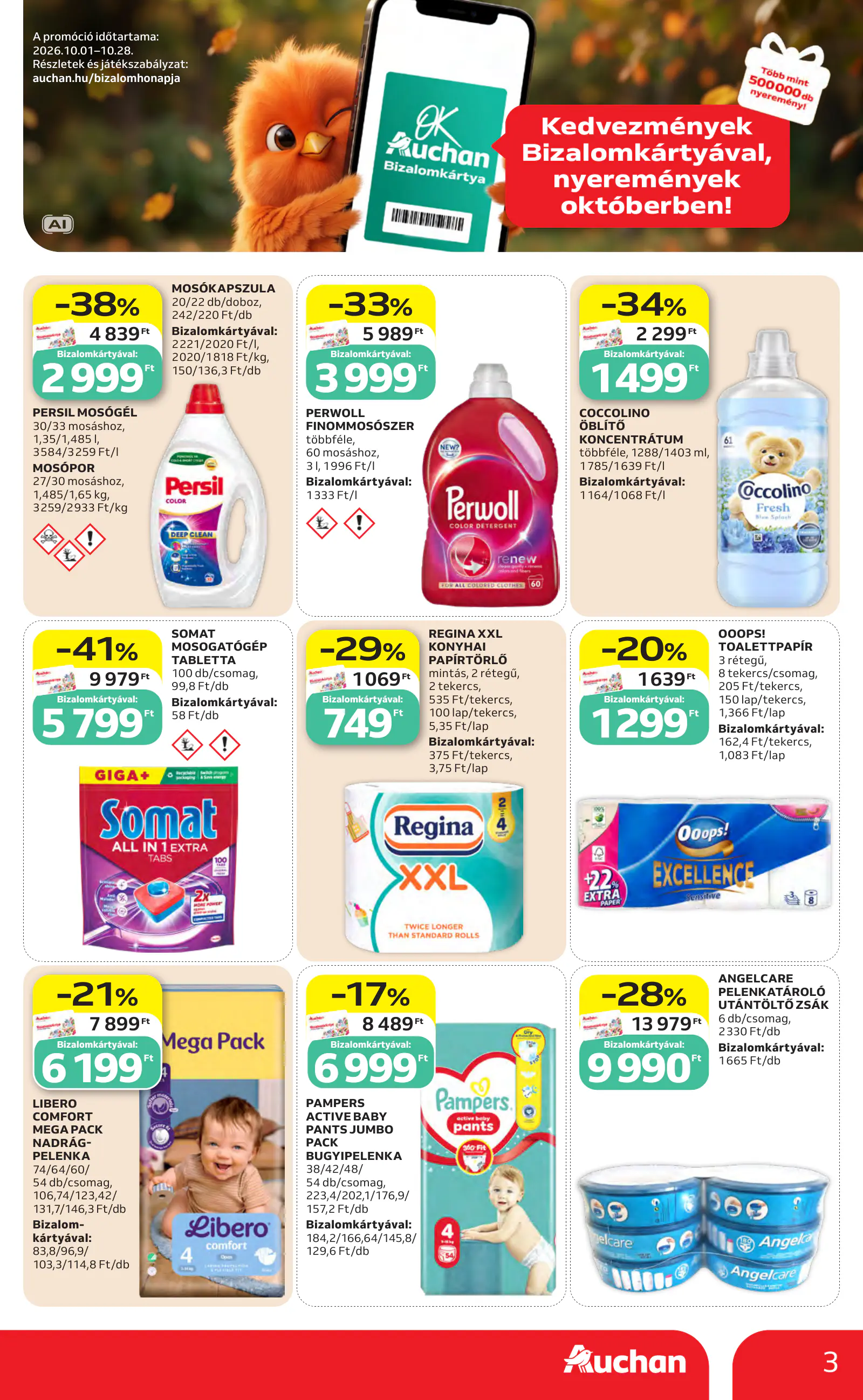 Auchan heti Hipermarket ajánlataink, 3. oldal (okt. 22–28.)
