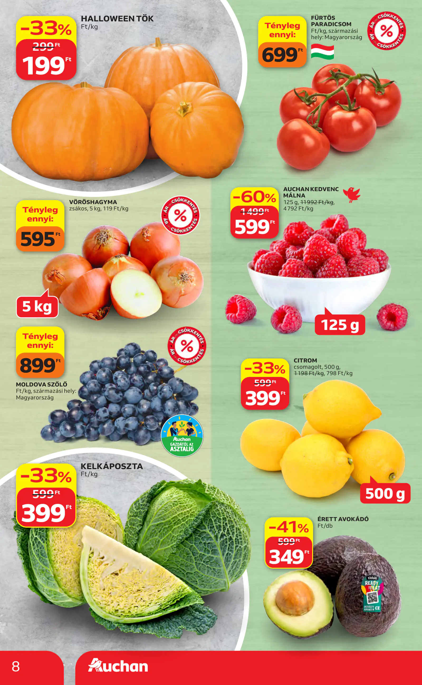 Auchan heti Hipermarket ajánlataink, 8. oldal (okt. 22–28.)