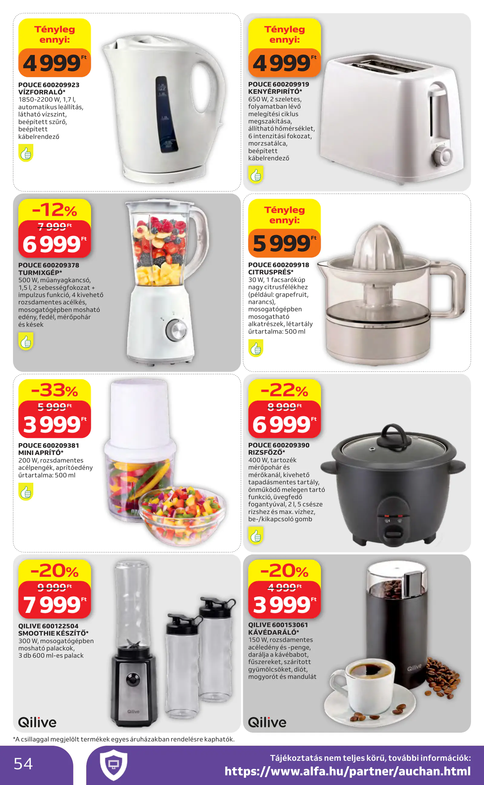 Auchan heti Hipermarket ajánlataink, 54. oldal (okt. 22–28.)