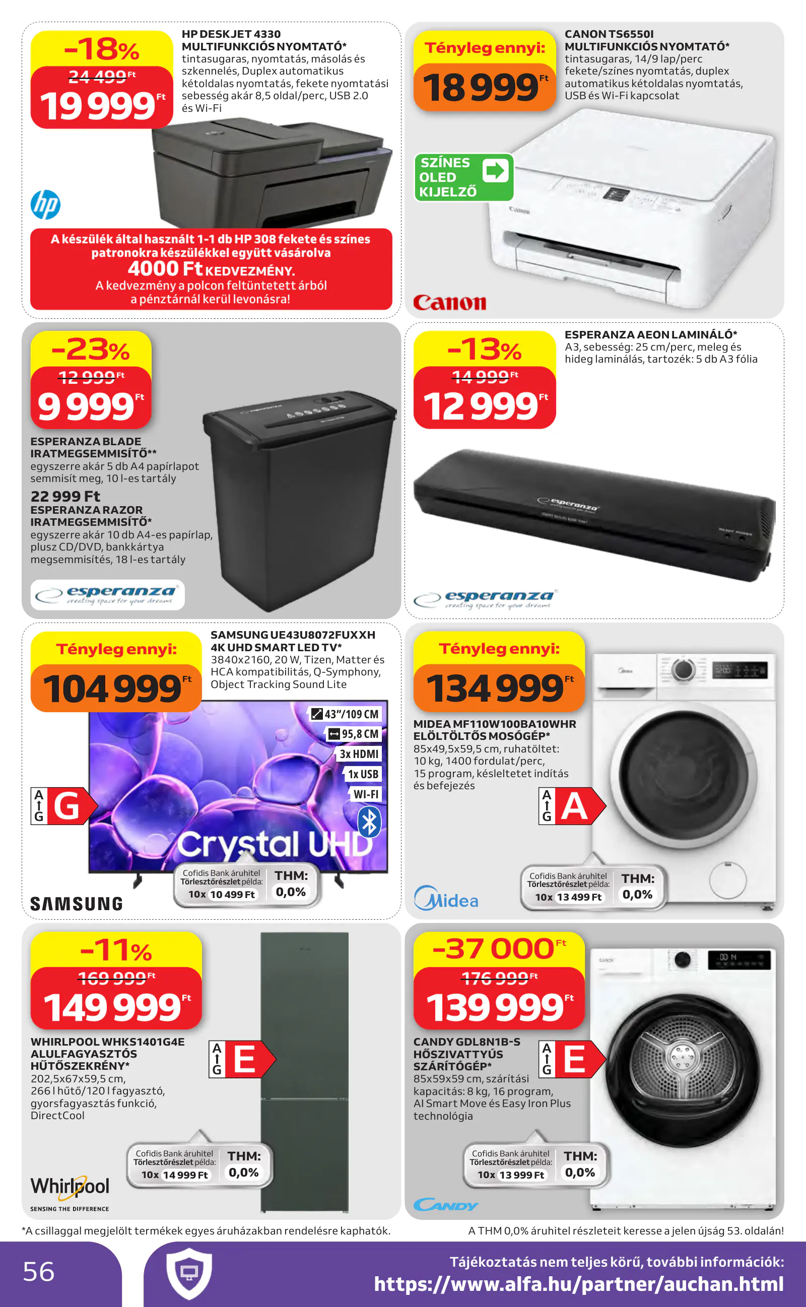 Auchan heti Hipermarket ajánlataink, 56. oldal (okt. 22–28.)
