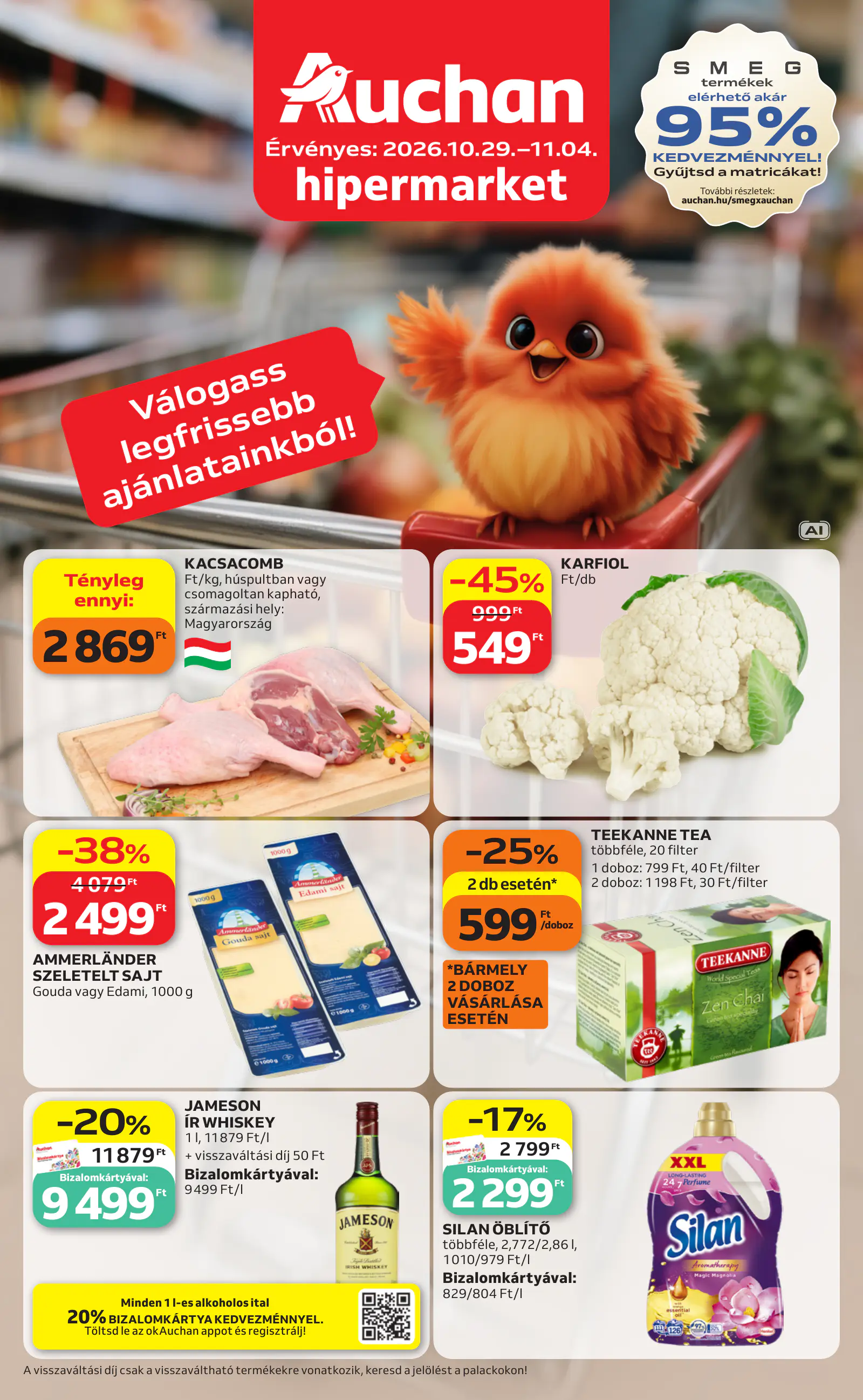 Auchan heti Hipermarket ajánlataink, 1. oldal (okt. 29. – nov. 4.)