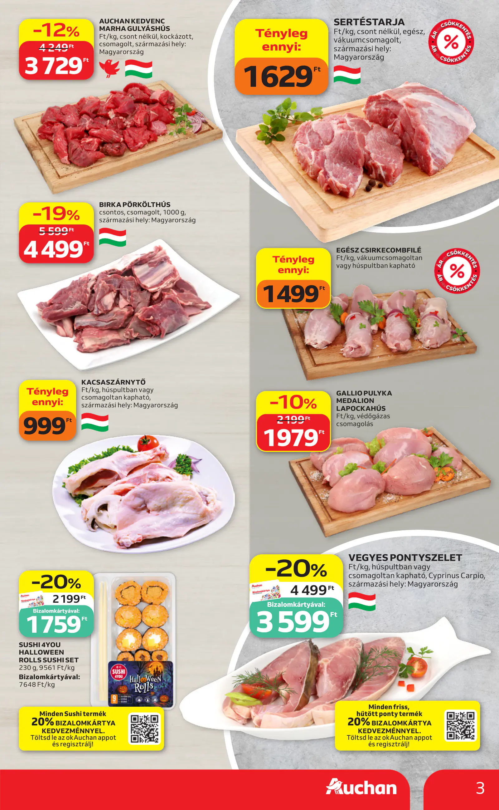 Auchan heti Hipermarket ajánlataink, 3. oldal (okt. 29. – nov. 4.)