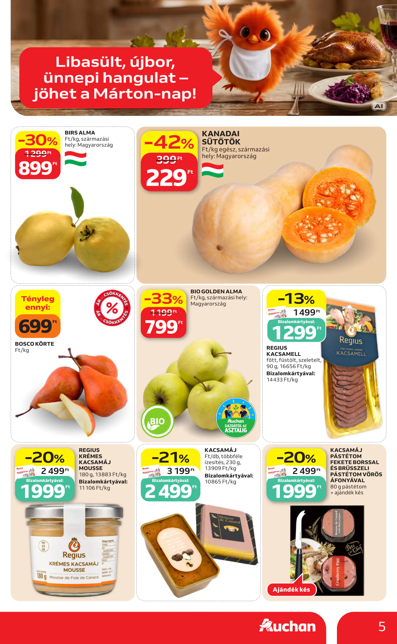 Auchan heti Hipermarket ajánlataink, 5. oldal (okt. 29. – nov. 4.)