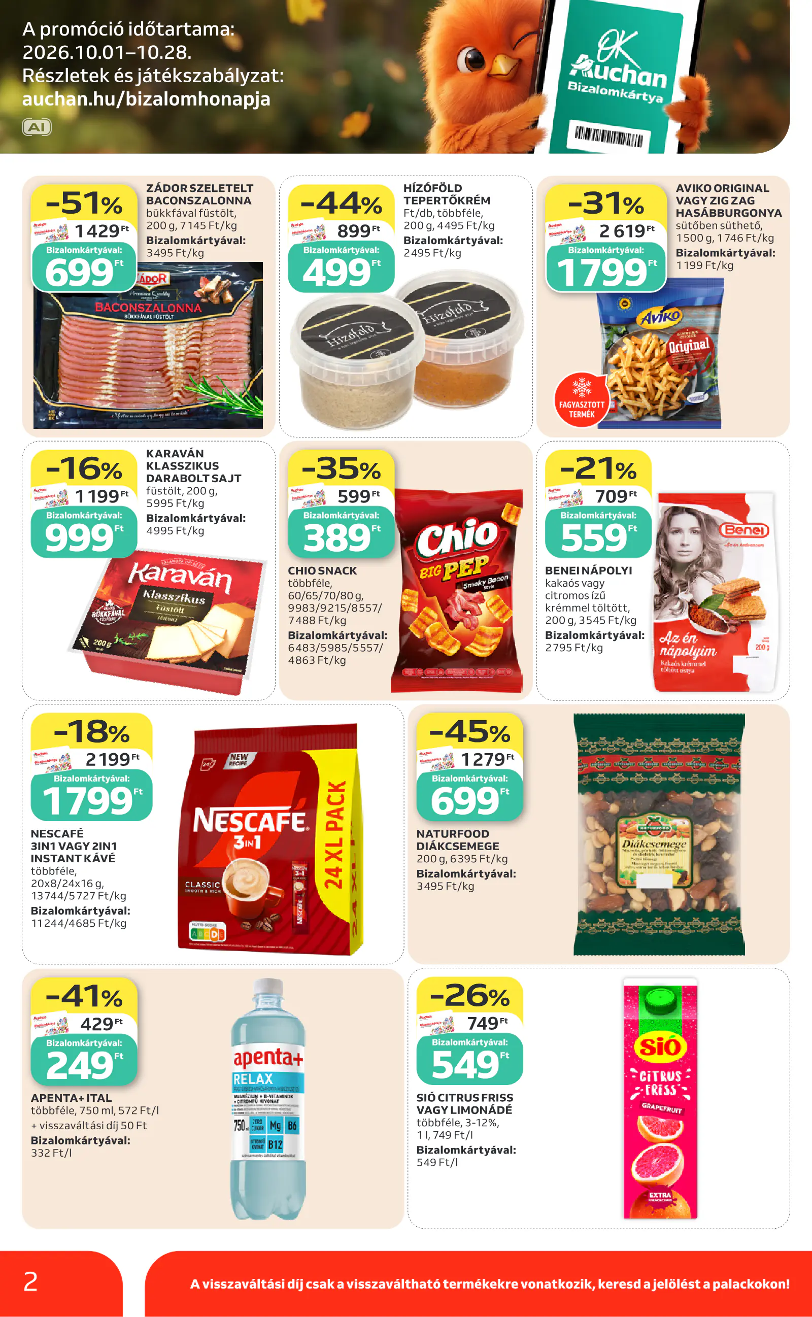 Auchan heti Szupermarket ajánlataink, 2. oldal (okt. 8–14.)