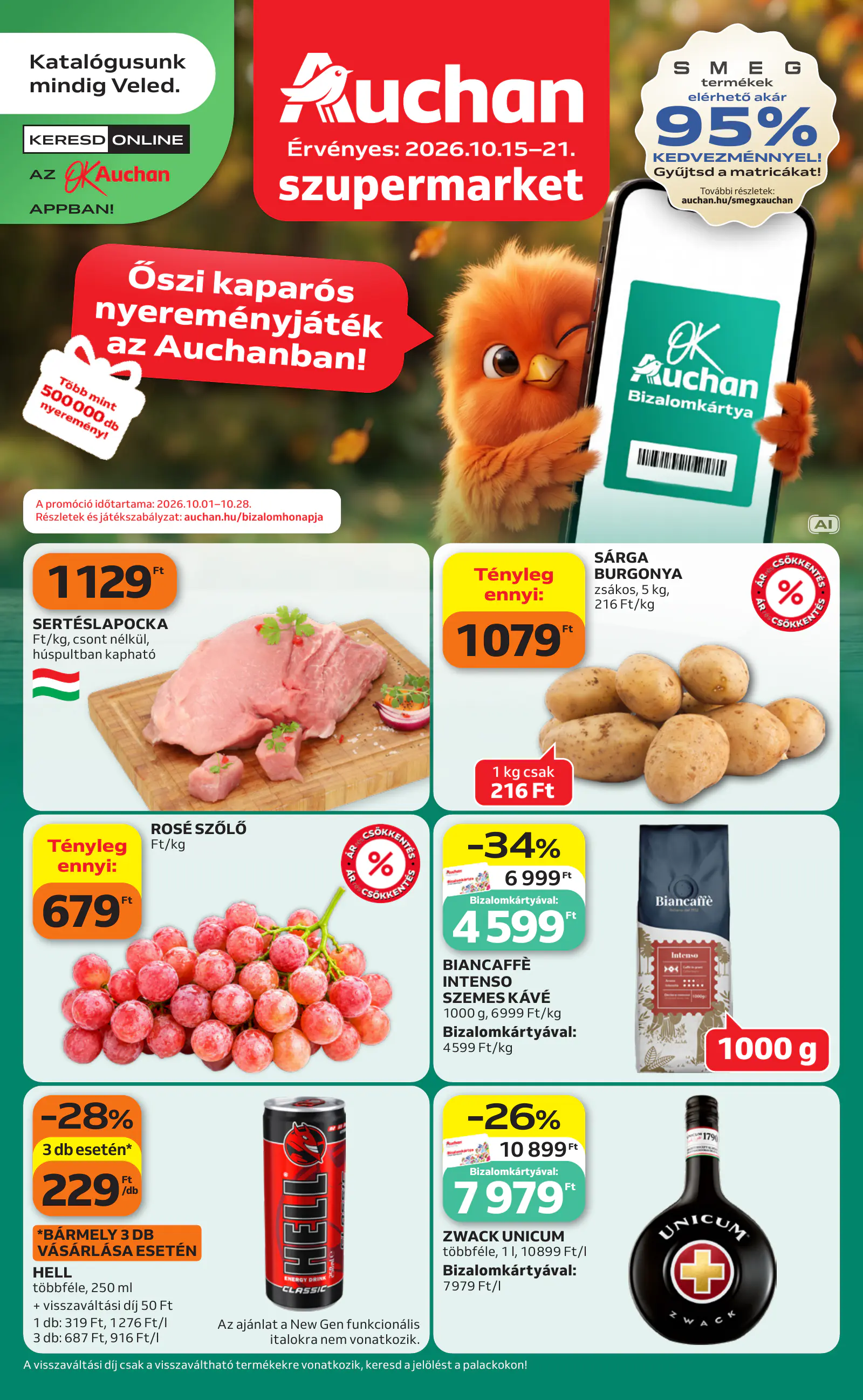 Auchan heti Szupermarket ajánlataink, 1. oldal (okt. 15–21.)