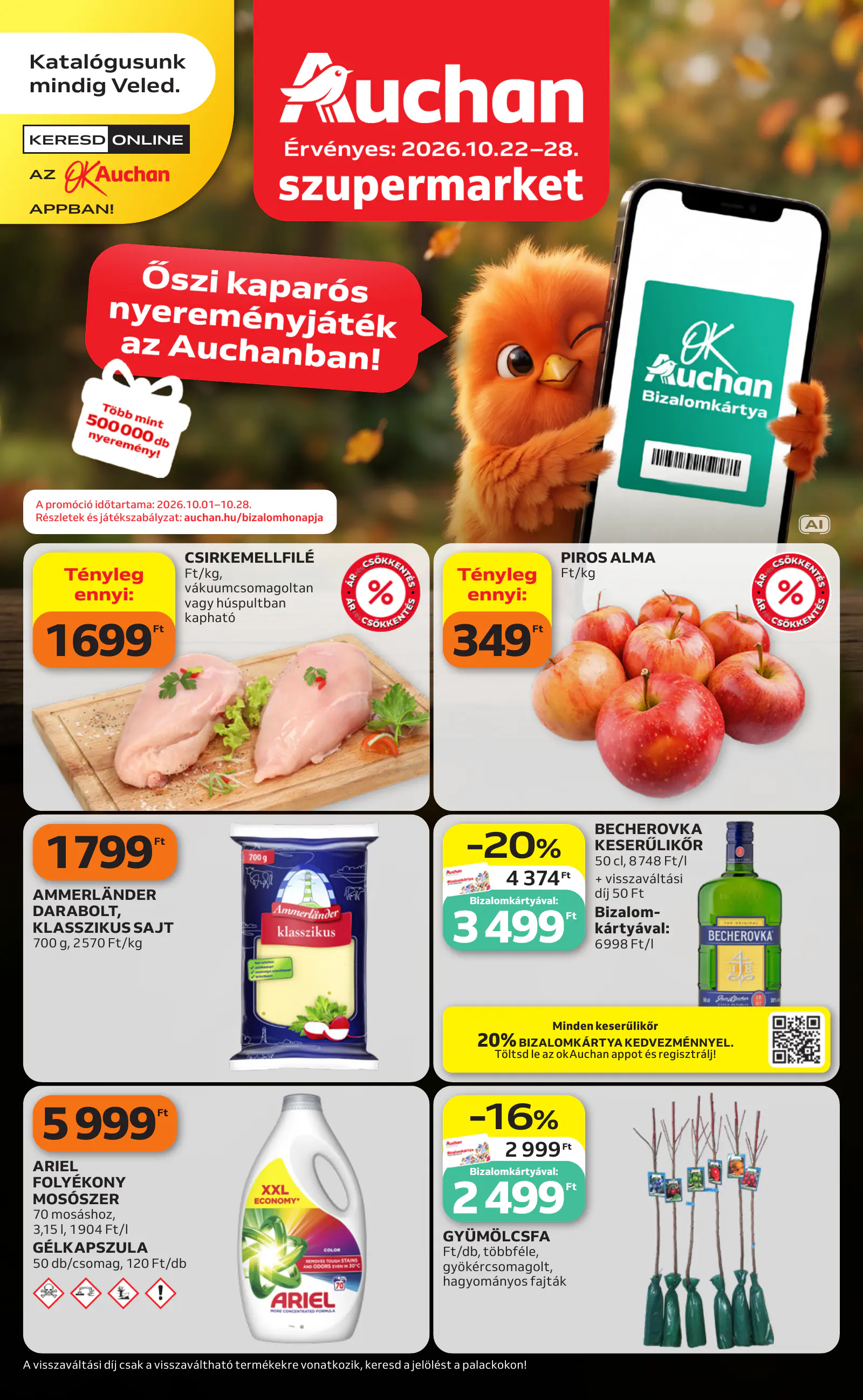 Auchan heti Szupermarket ajánlataink, 1. oldal (okt. 22–28.)