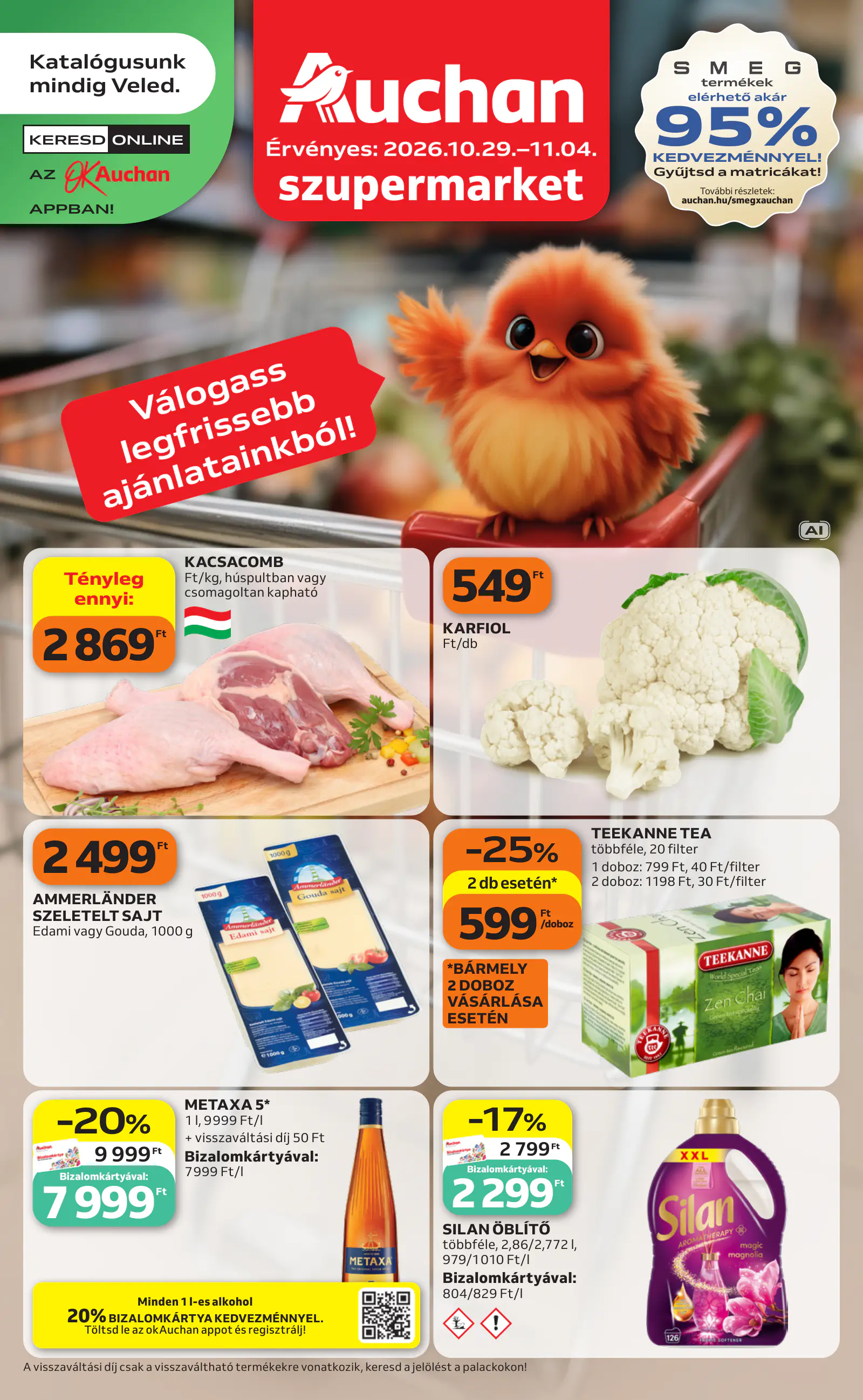 Auchan heti Szupermarket ajánlataink, 1. oldal (okt. 29. – nov. 4.)