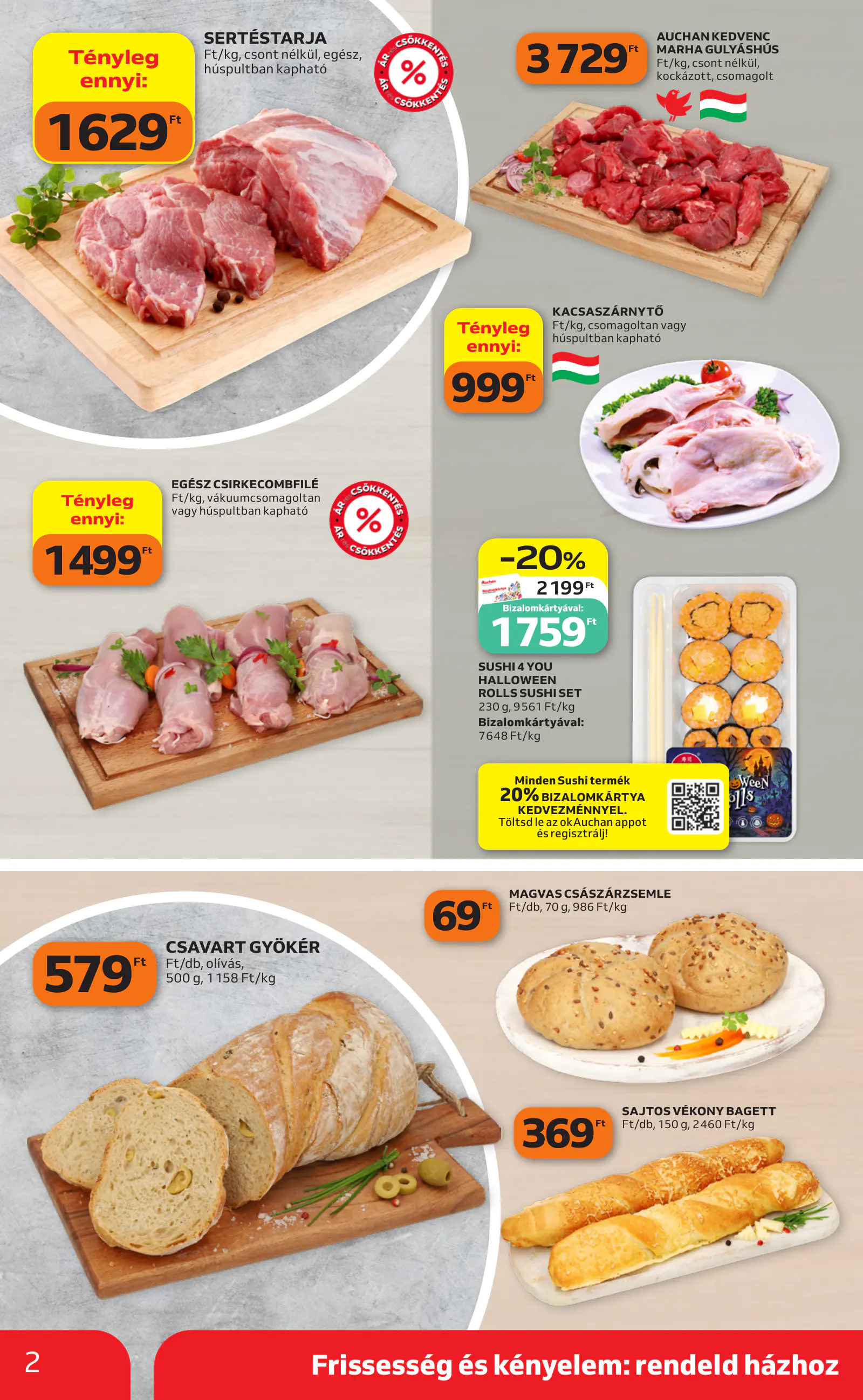 Auchan heti Szupermarket ajánlataink, 2. oldal (okt. 29. – nov. 4.)