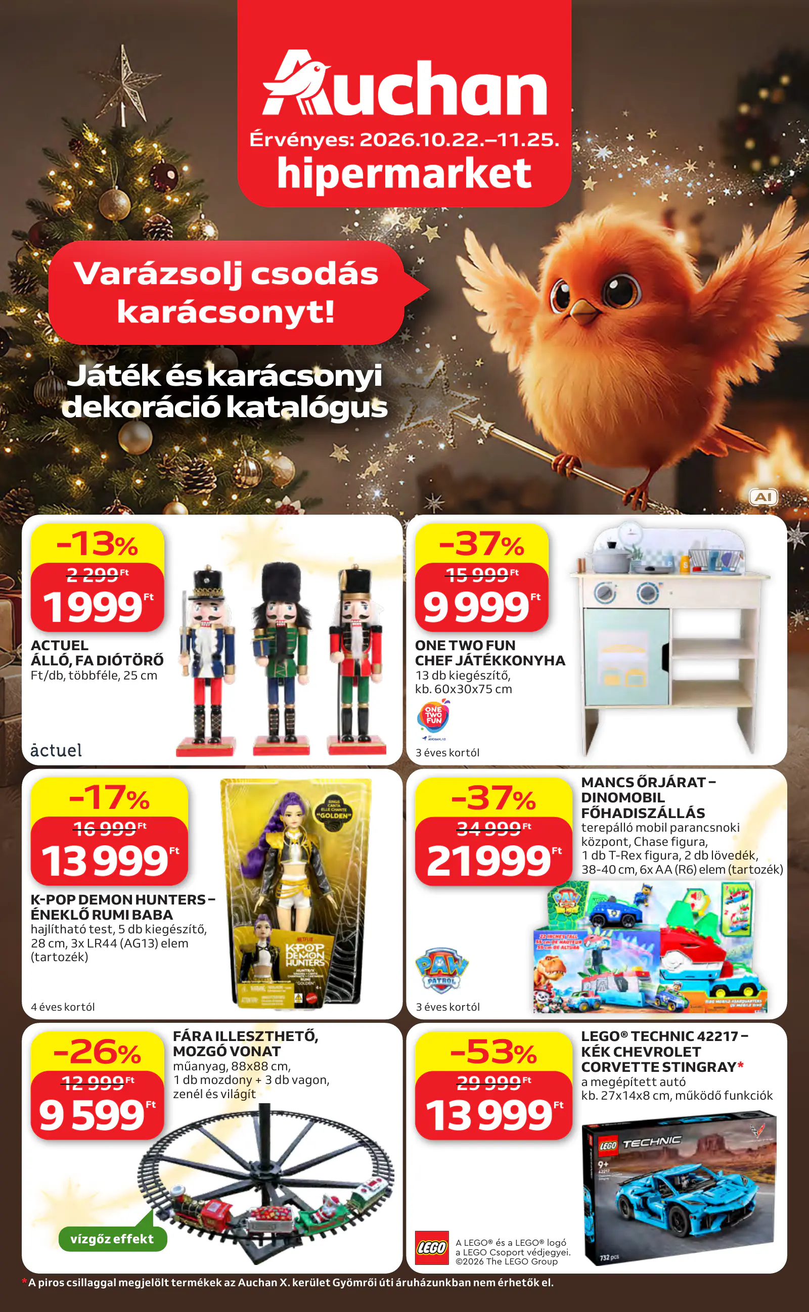 Auchan Karácsonyi ajánlataink, 1. oldal (okt. 22. – nov. 25.)