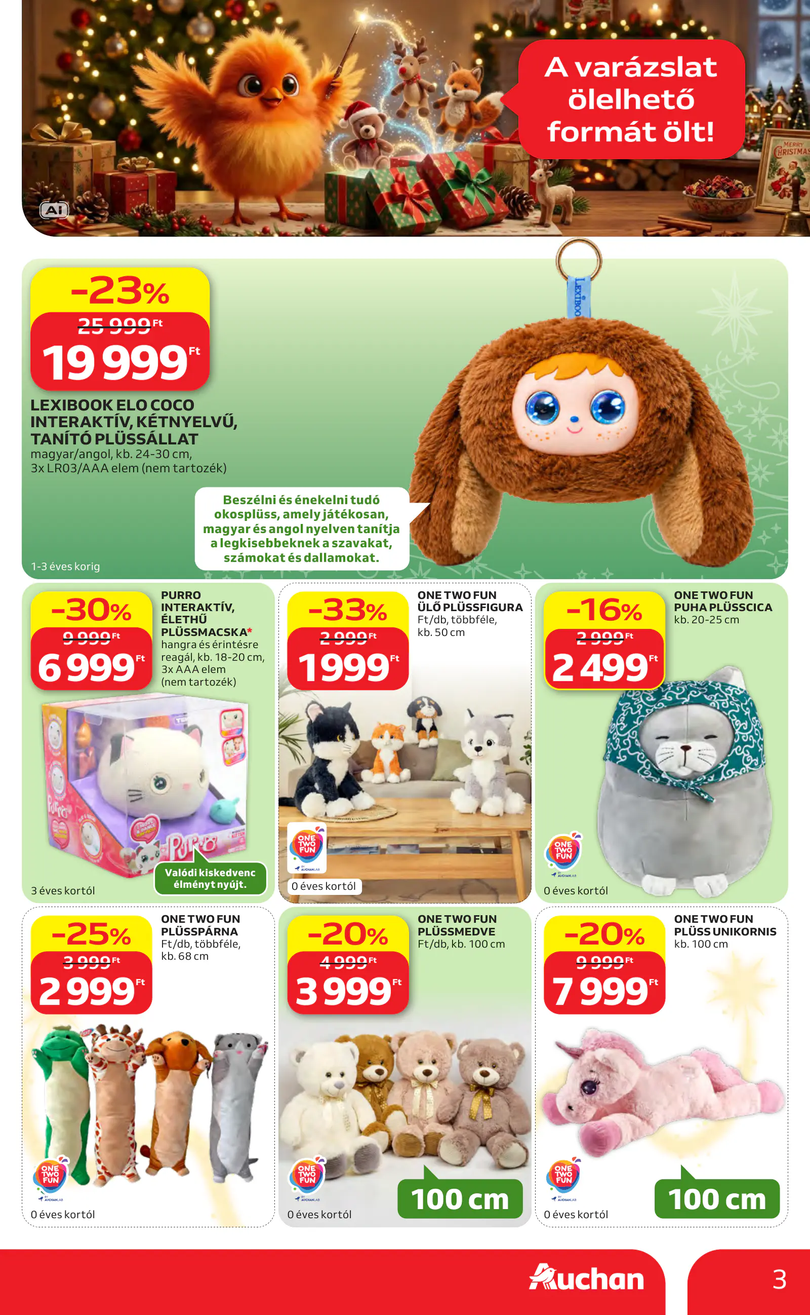 Auchan Karácsonyi ajánlataink, 3. oldal (okt. 22. – nov. 25.)