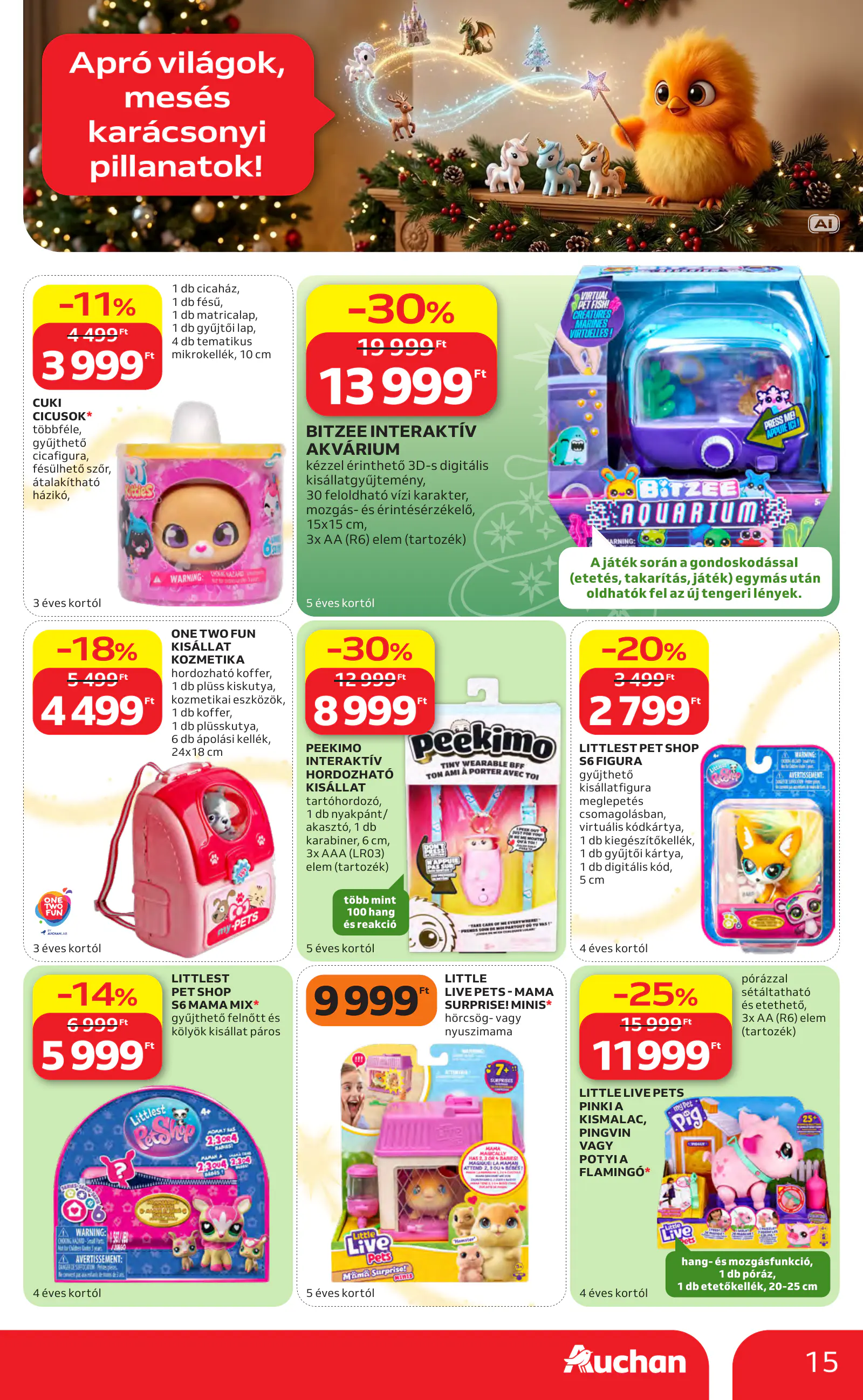 Auchan Karácsonyi ajánlataink, 15. oldal (okt. 22. – nov. 25.)