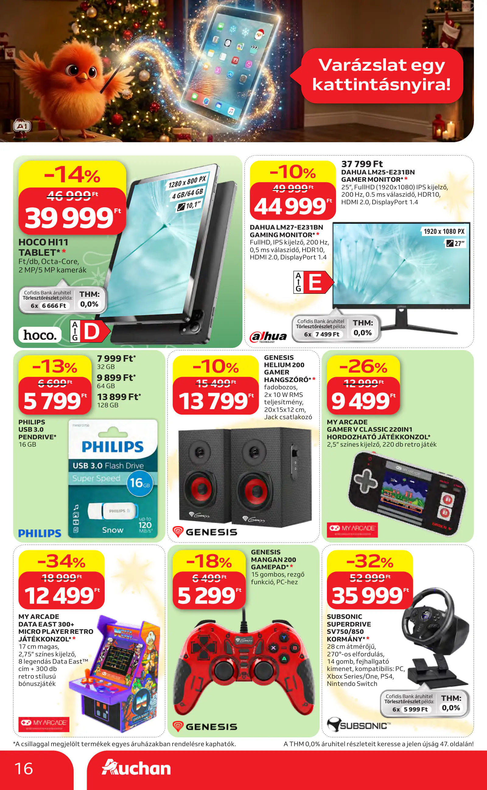 Auchan Karácsonyi ajánlataink, 16. oldal (okt. 22. – nov. 25.)