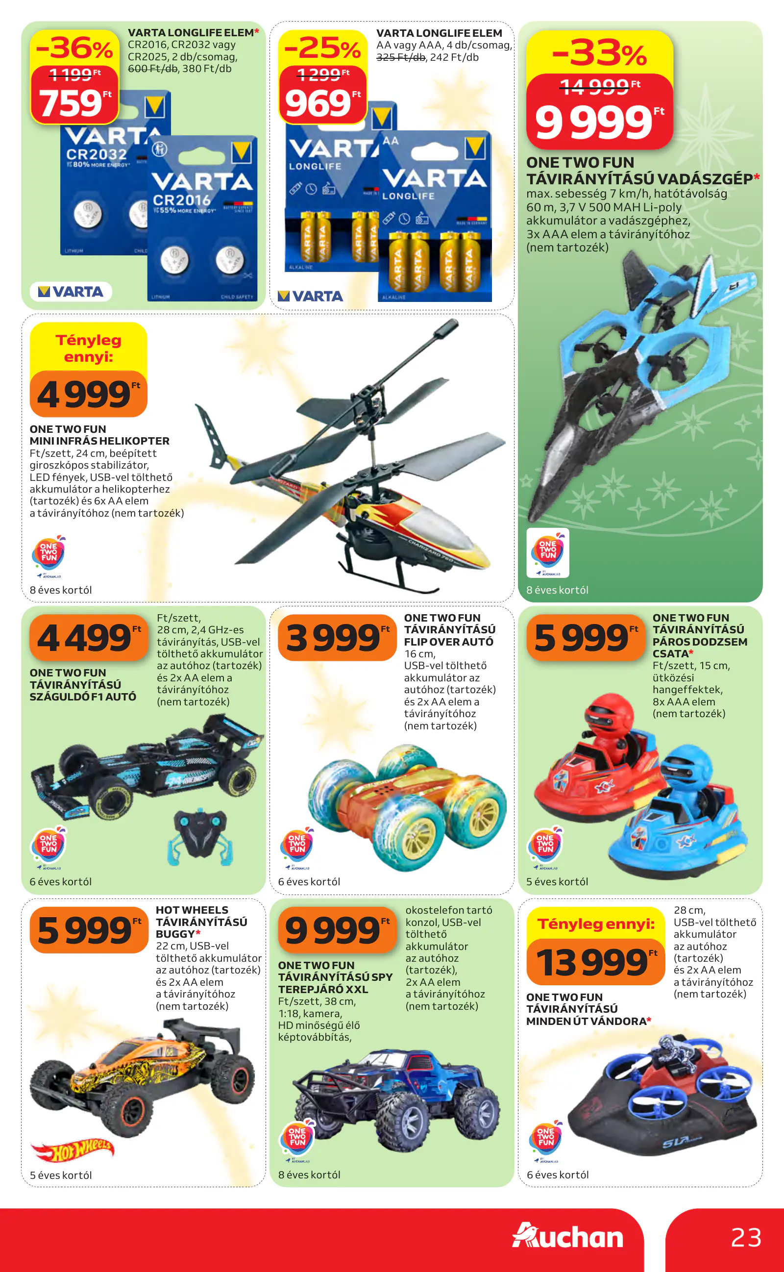 Auchan Karácsonyi ajánlataink, 23. oldal (okt. 22. – nov. 25.)