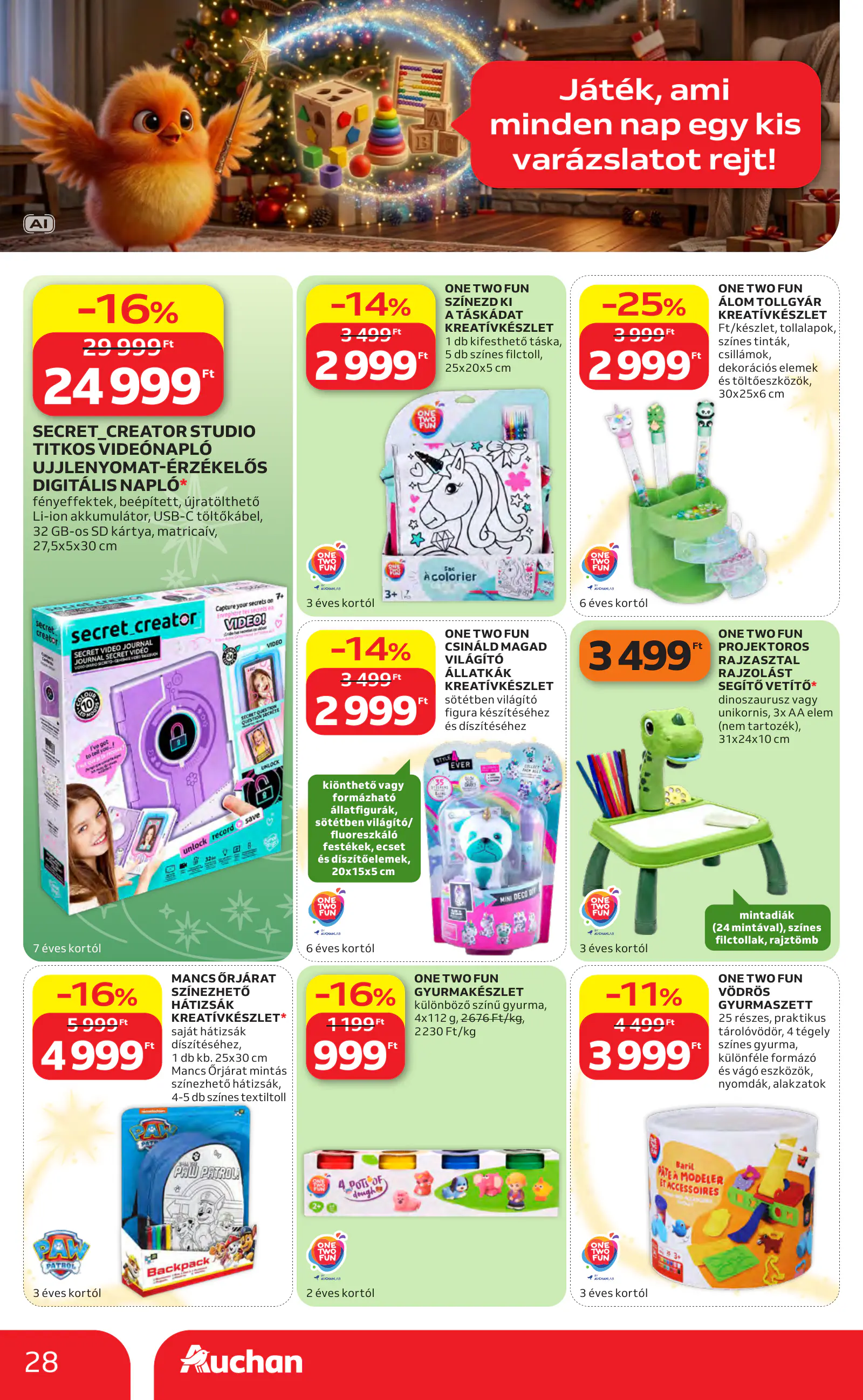 Auchan Karácsonyi ajánlataink, 28. oldal (okt. 22. – nov. 25.)