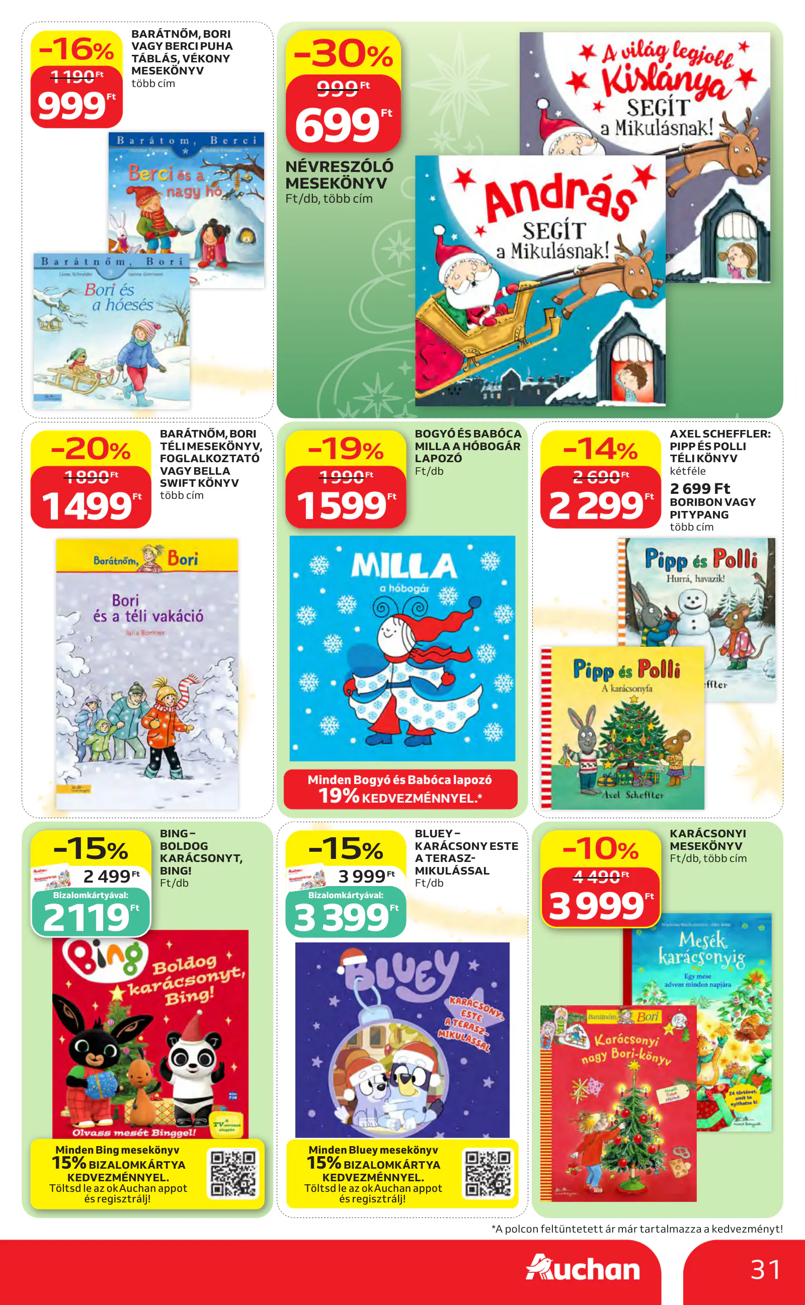 Auchan Karácsonyi ajánlataink, 31. oldal (okt. 22. – nov. 25.)