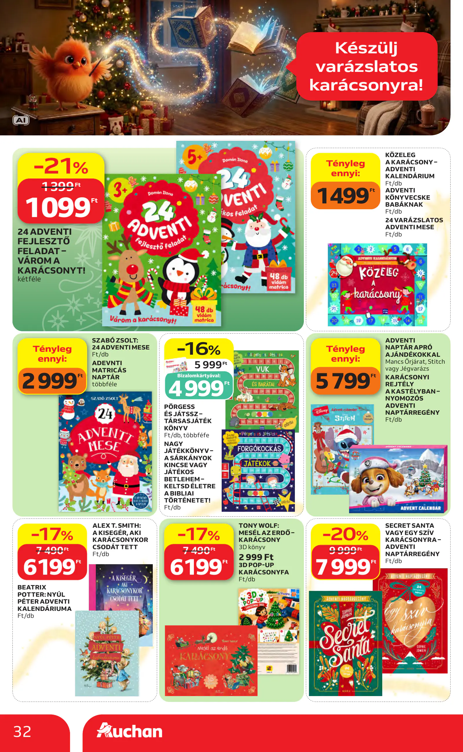 Auchan Karácsonyi ajánlataink, 32. oldal (okt. 22. – nov. 25.)
