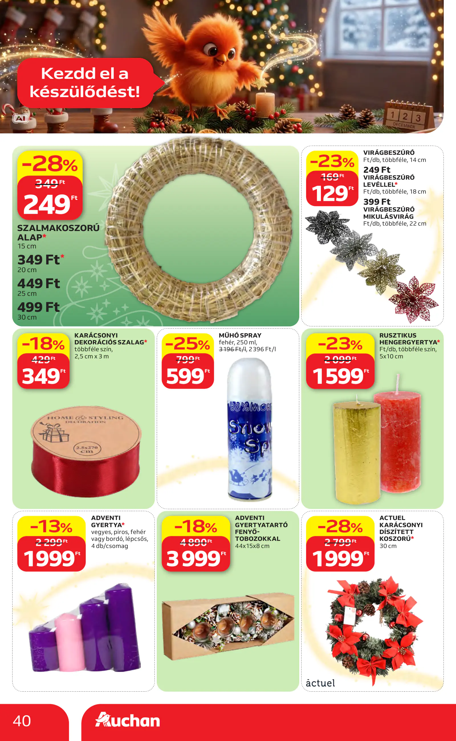 Auchan Karácsonyi ajánlataink, 40. oldal (okt. 22. – nov. 25.)