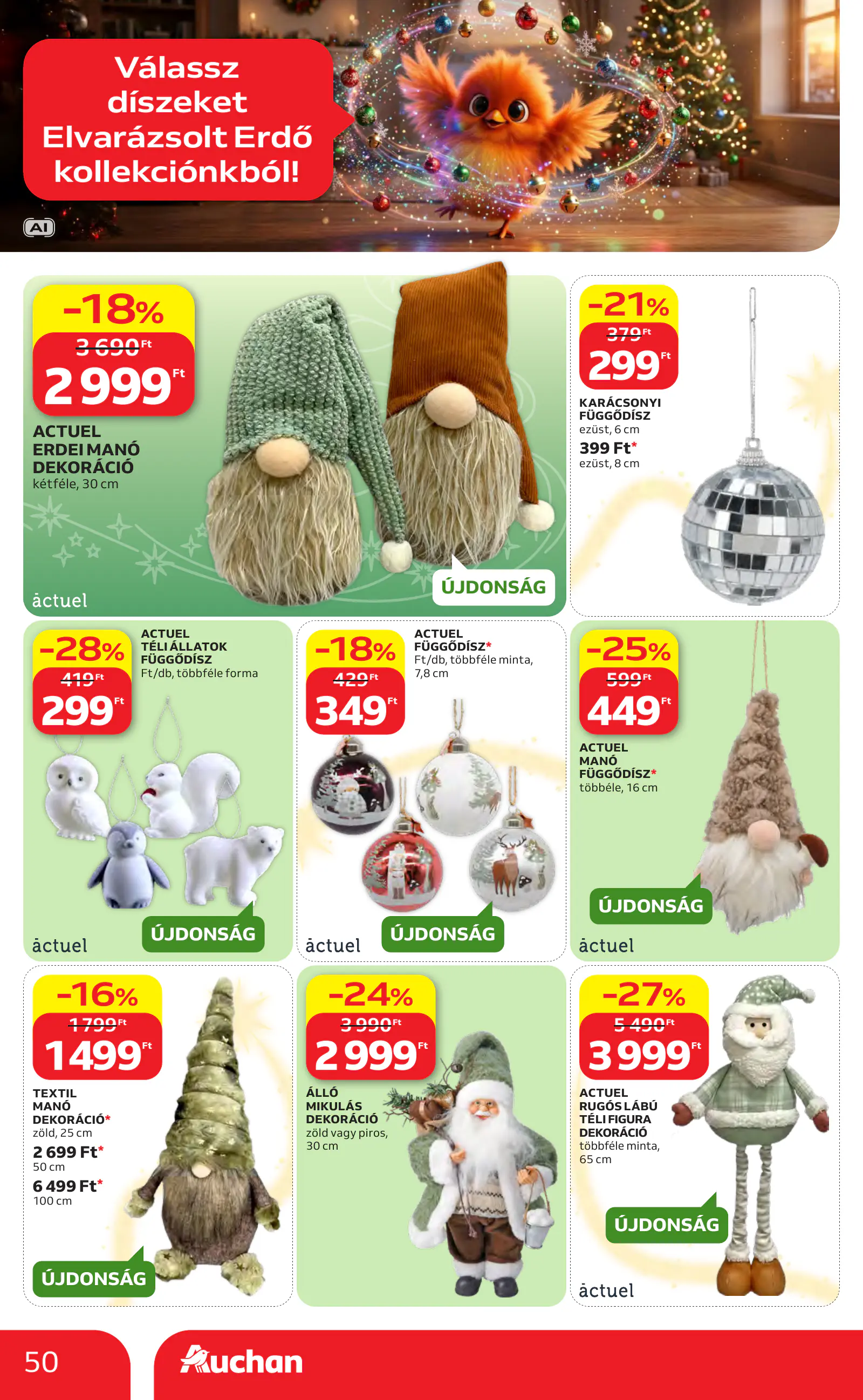 Auchan Karácsonyi ajánlataink, 50. oldal (okt. 22. – nov. 25.)