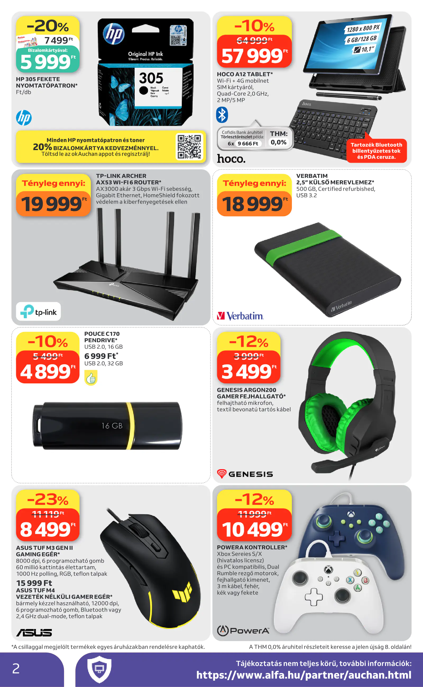 Auchan Műszaki ajánlataink, 2. oldal (okt. 8–14.)