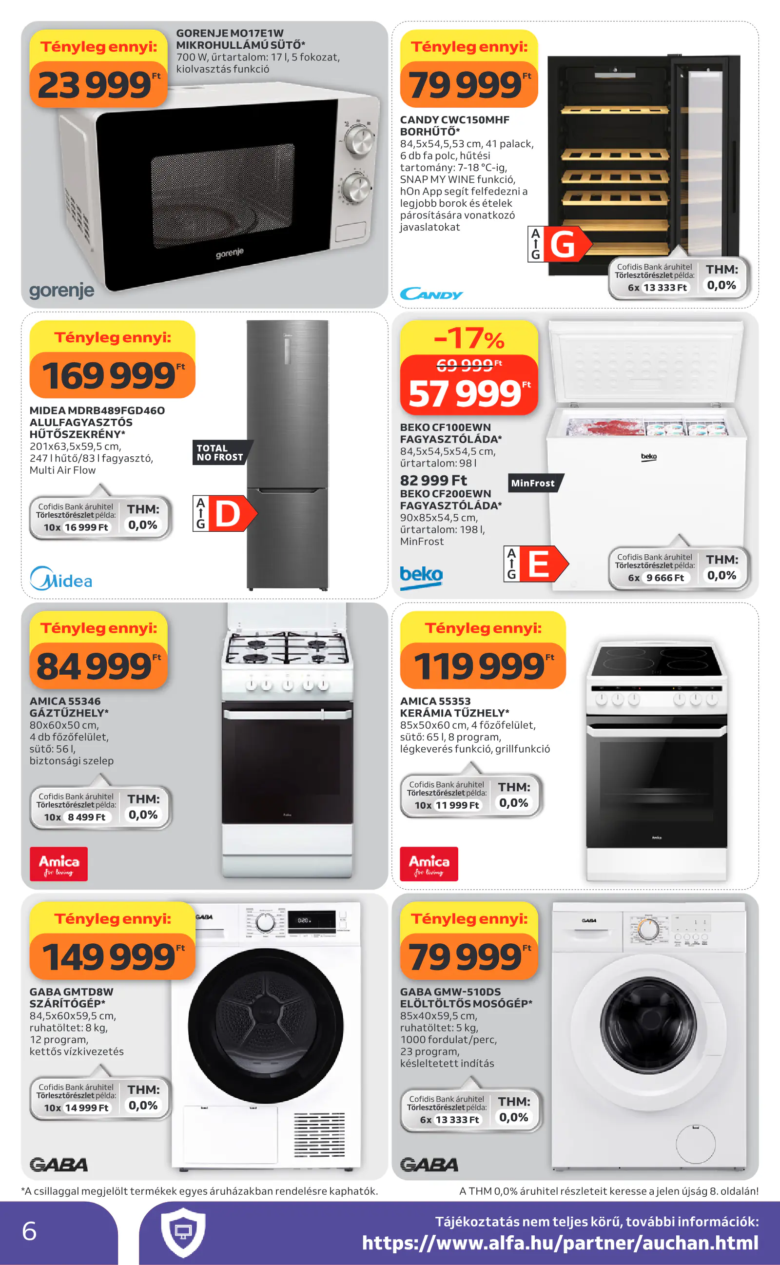 Auchan Műszaki ajánlataink, 6. oldal (okt. 8–14.)