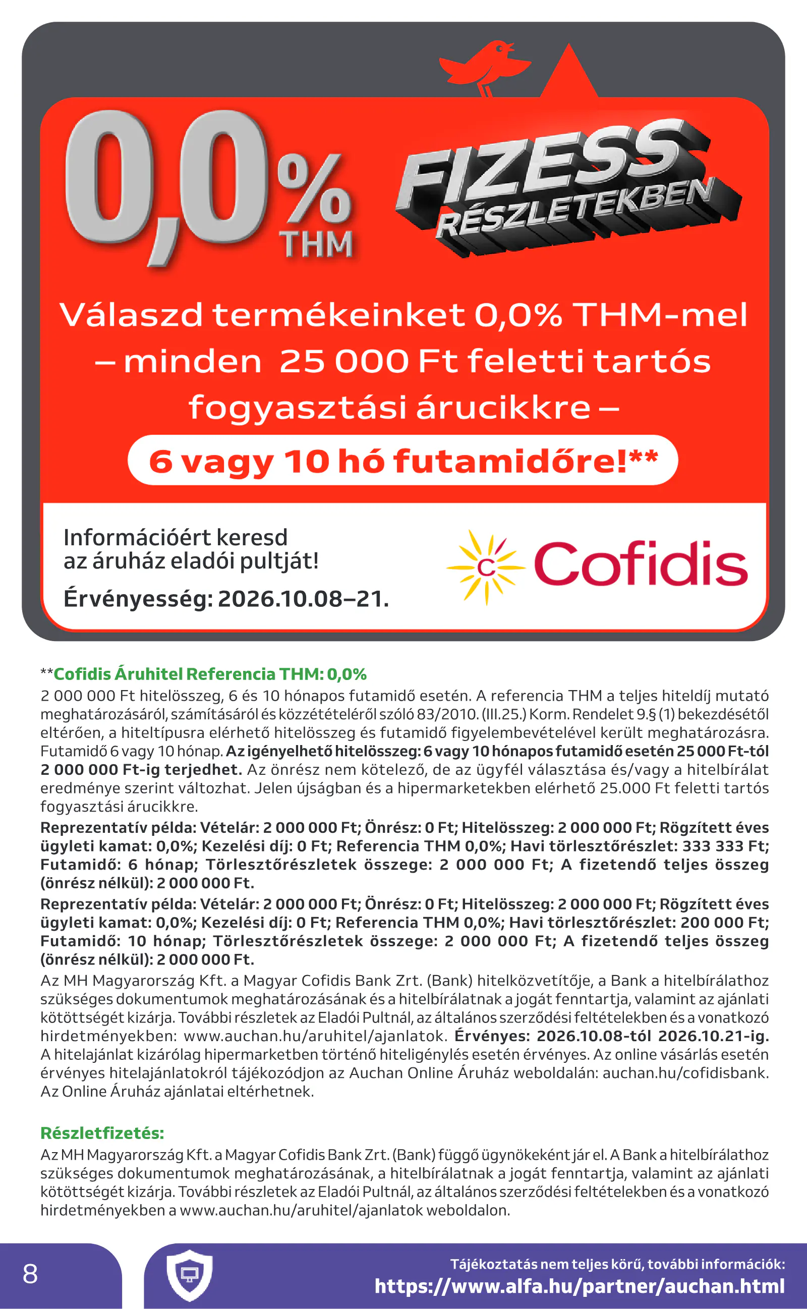 Auchan Műszaki ajánlataink, 8. oldal (okt. 8–14.)