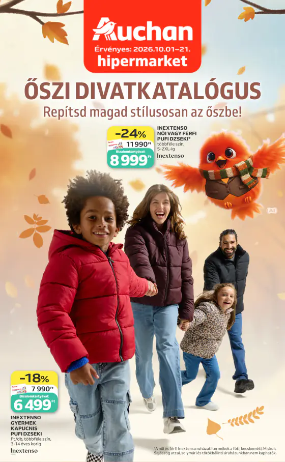 Auchan Őszi ruha ajánlataink – okt. 1–21.