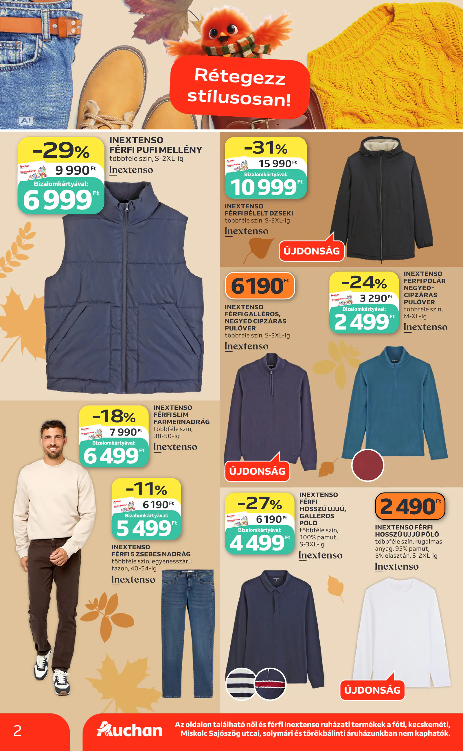 Auchan Őszi ruha ajánlataink, 2. oldal (okt. 1–21.)