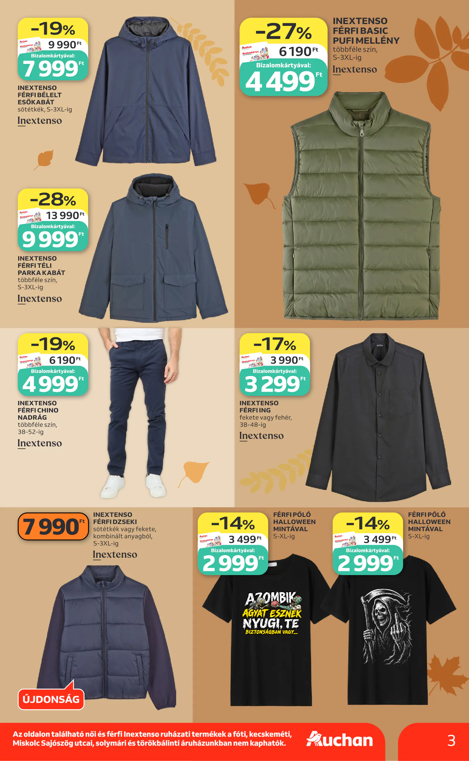 Auchan Őszi ruha ajánlataink, 3. oldal (okt. 1–21.)