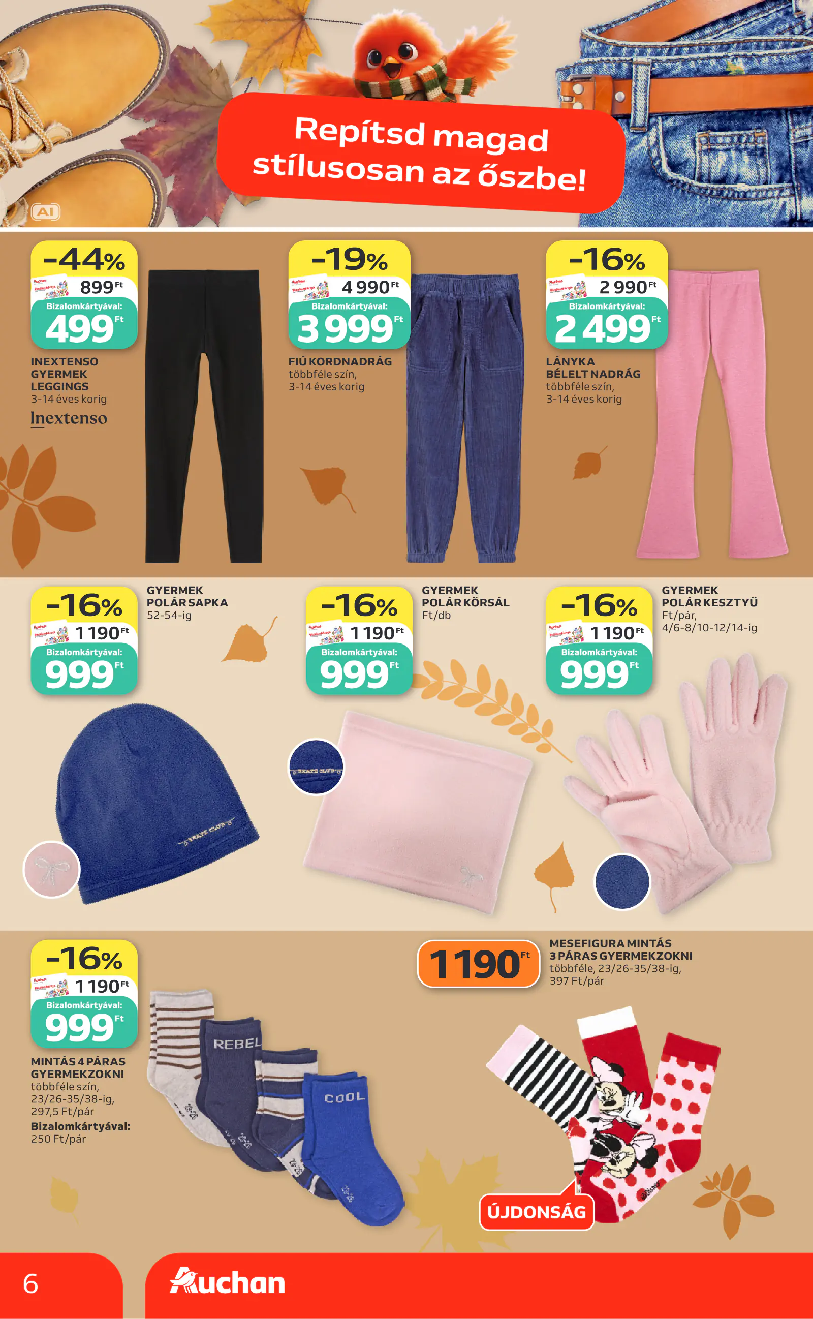 Auchan Őszi ruha ajánlataink, 6. oldal (okt. 1–21.)