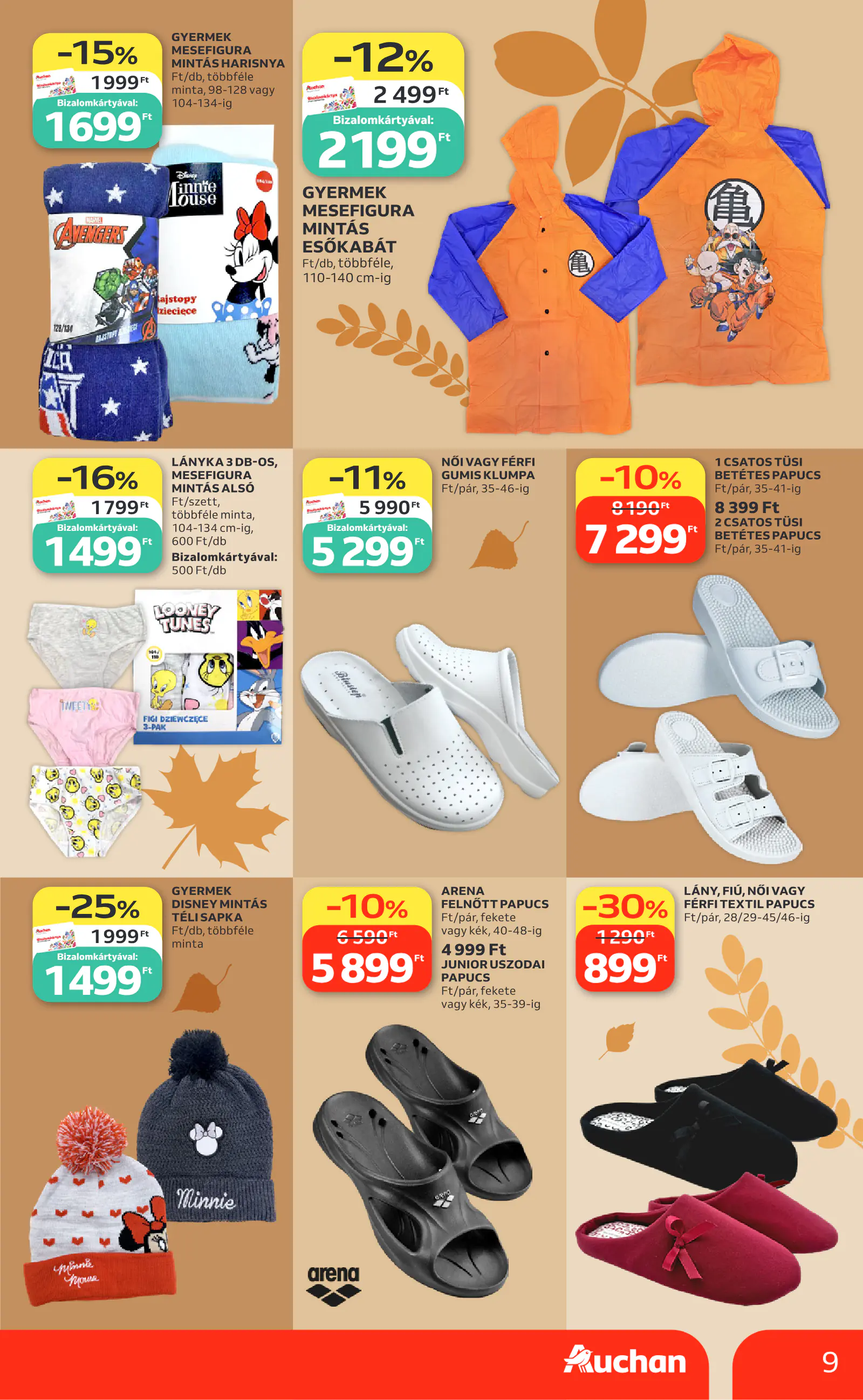 Auchan Őszi ruha ajánlataink, 9. oldal (okt. 1–21.)