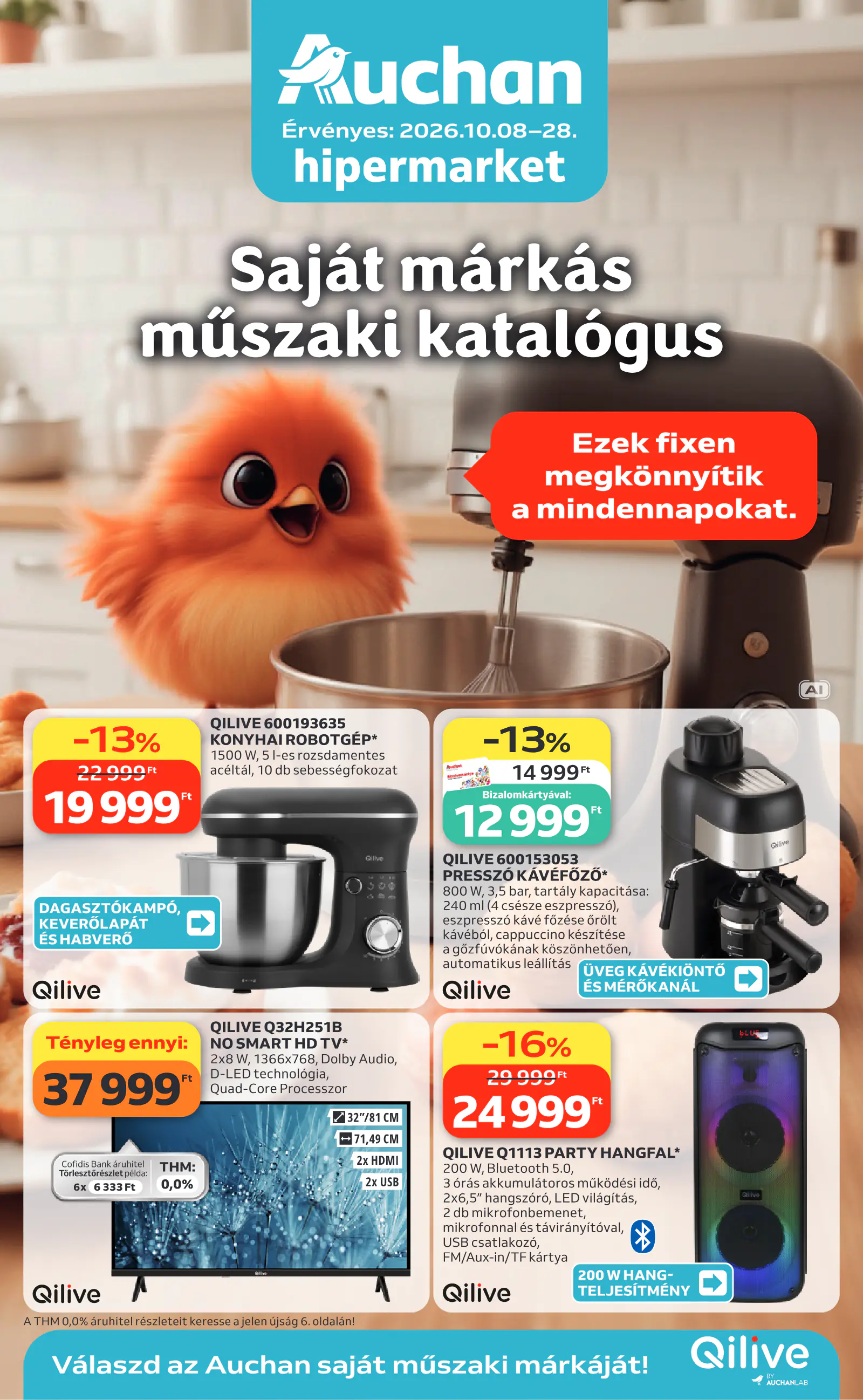 Auchan Qilive ajánlataink, 1. oldal (okt. 8–28.)
