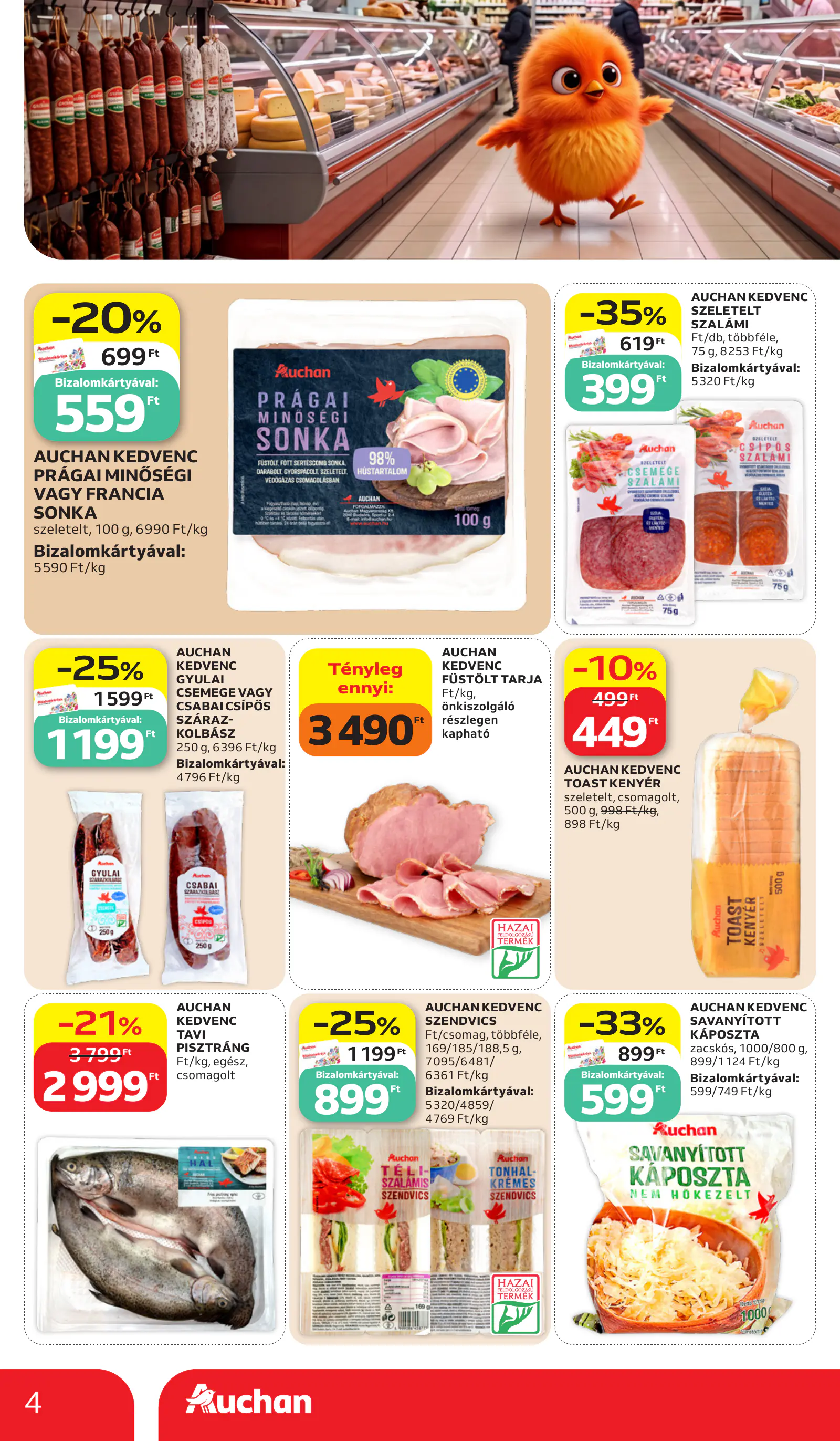 Auchan Sajátmárkás ajánlataink, 4. oldal (okt. 15–21.)