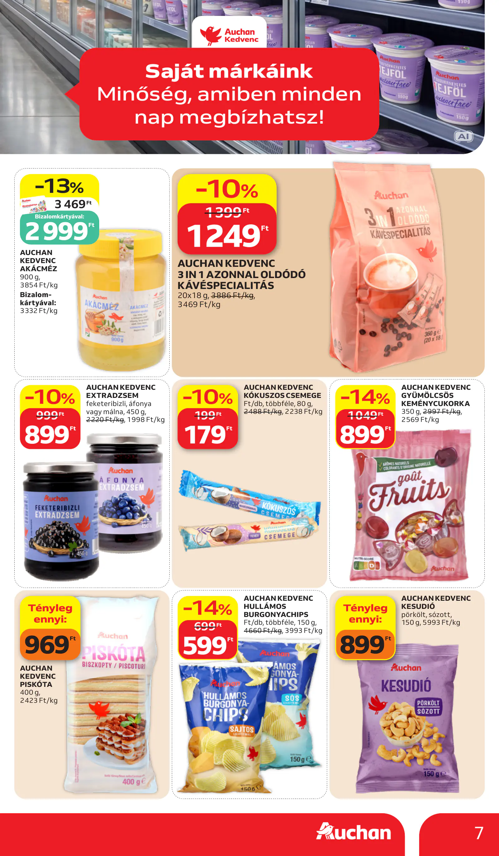 Auchan Sajátmárkás ajánlataink, 7. oldal (okt. 15–21.)