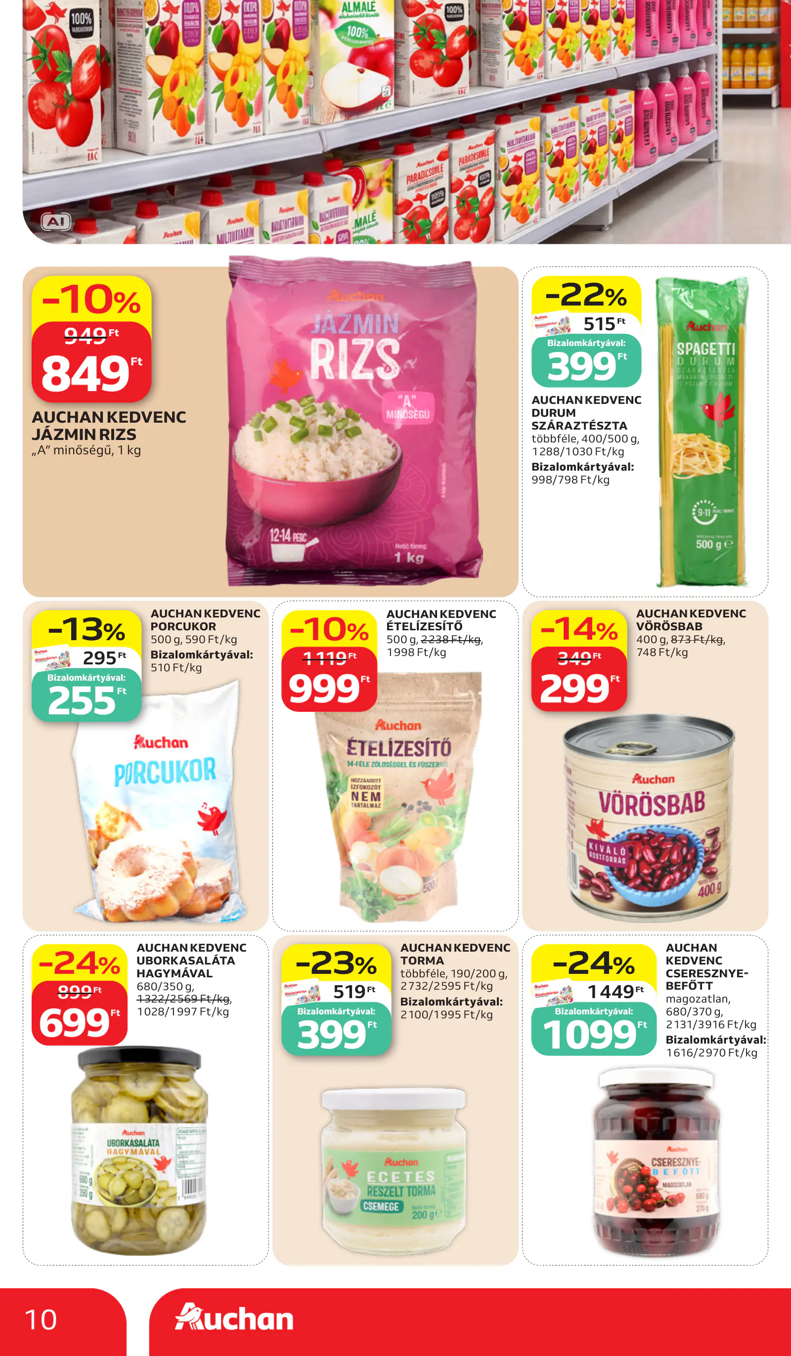Auchan Sajátmárkás ajánlataink, 10. oldal (okt. 15–21.)
