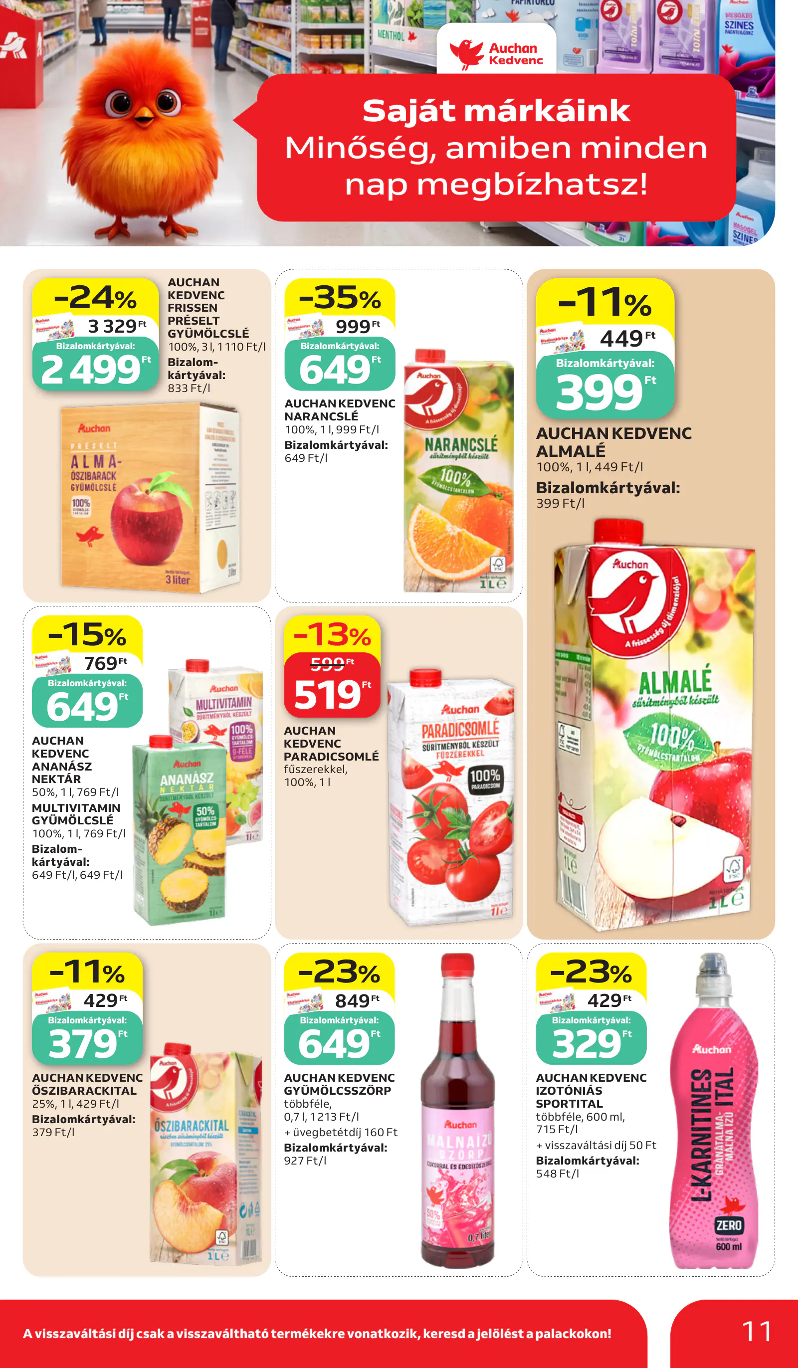 Auchan Sajátmárkás ajánlataink, 11. oldal (okt. 15–21.)