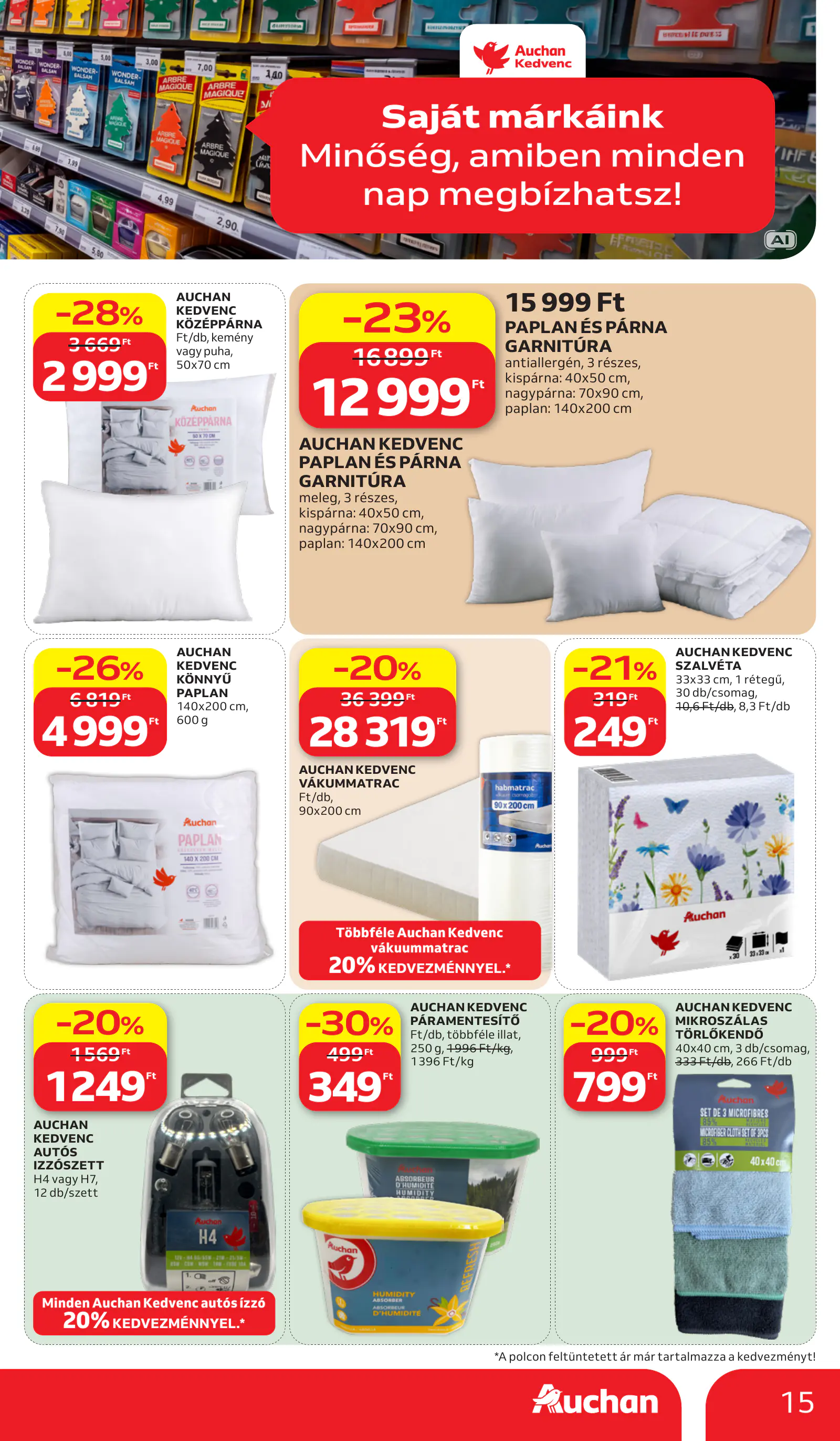 Auchan Sajátmárkás ajánlataink, 15. oldal (okt. 15–21.)