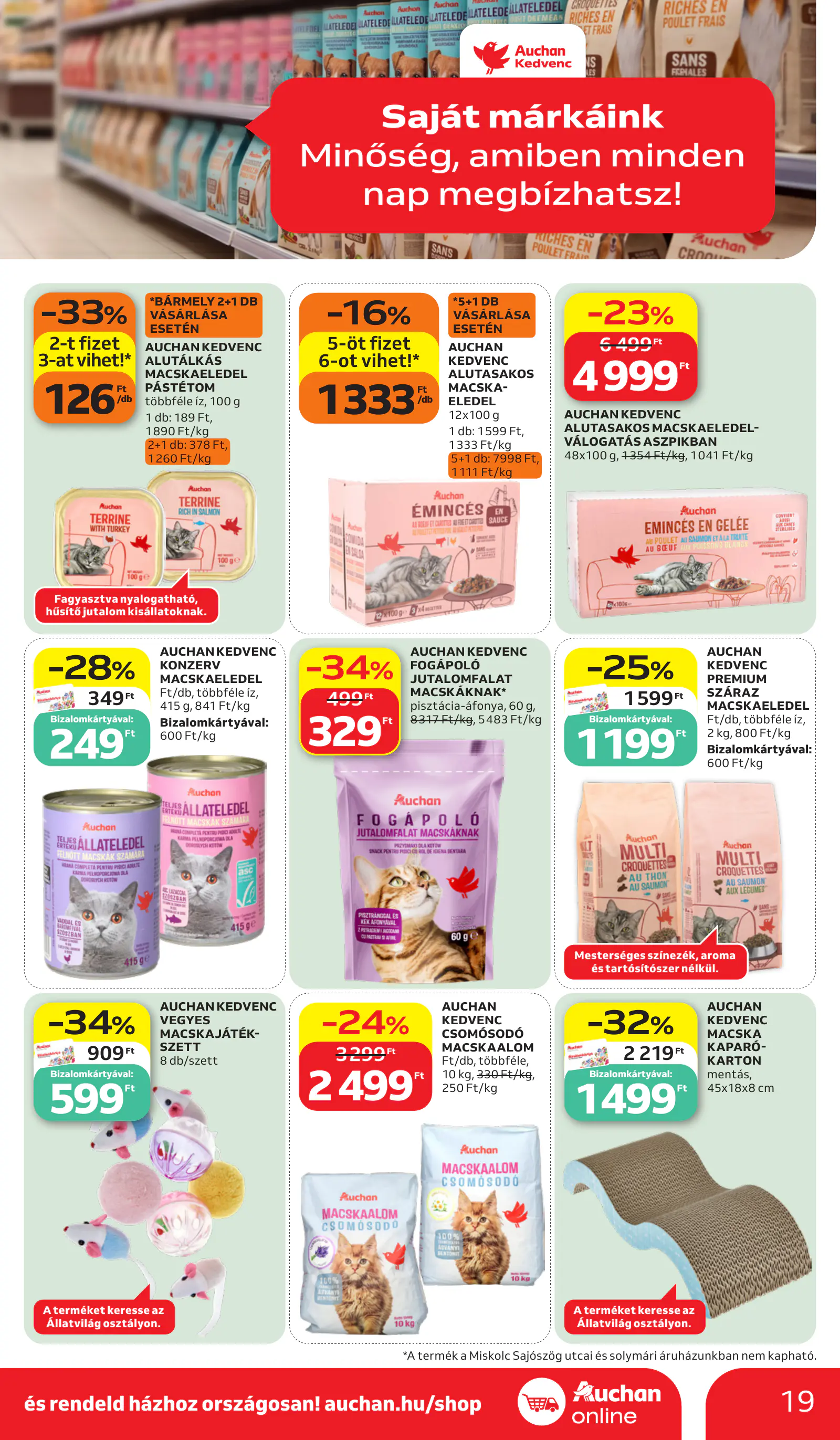 Auchan Sajátmárkás ajánlataink, 19. oldal (okt. 15–21.)