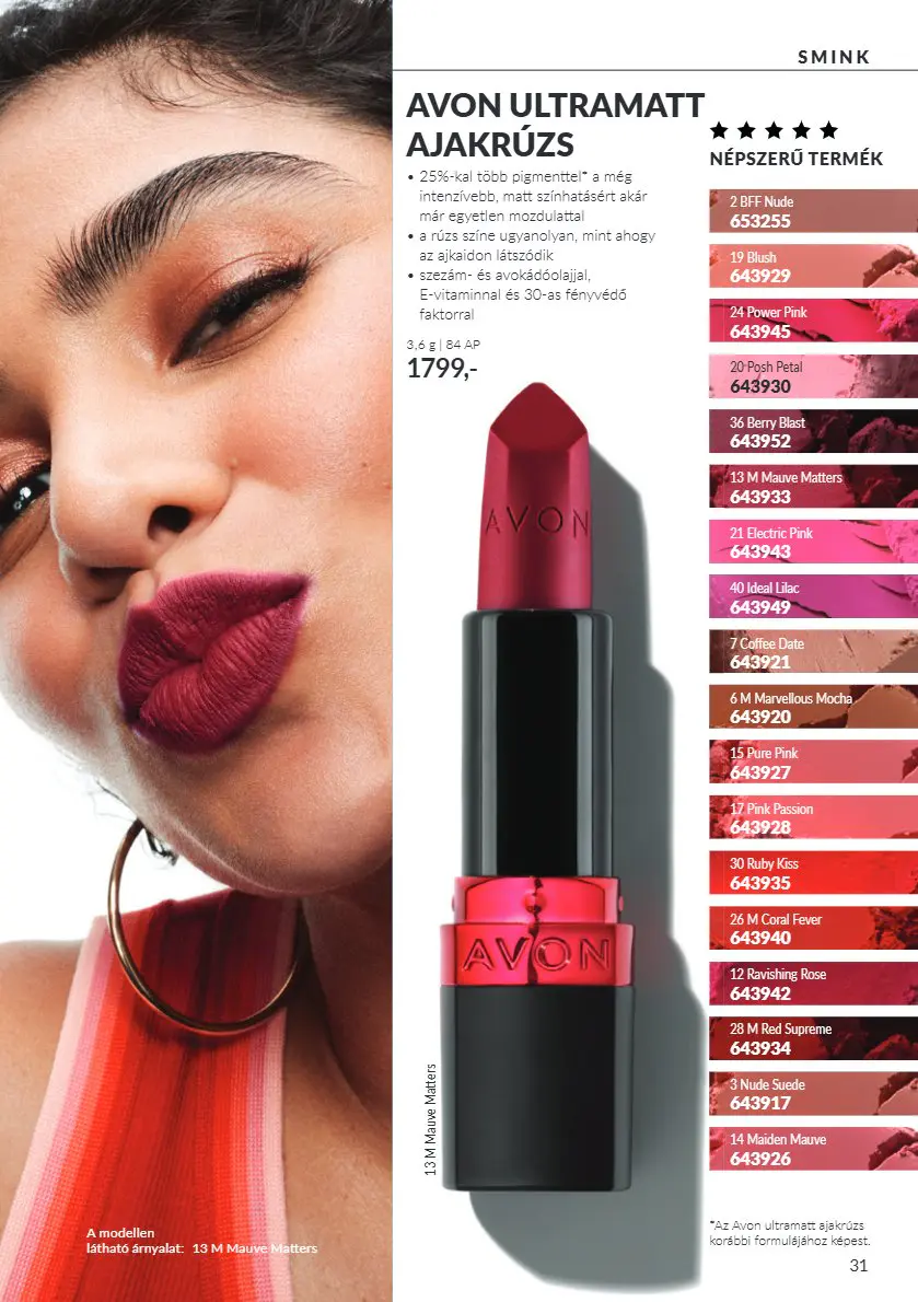 Avon digitális brosúra C10, 31. oldal (okt. 1–31.)
