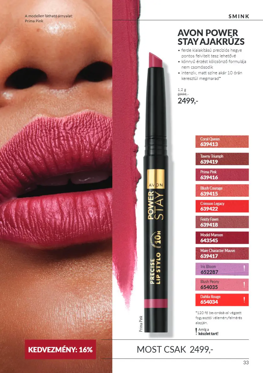 Avon digitális brosúra C10, 33. oldal (okt. 1–31.)